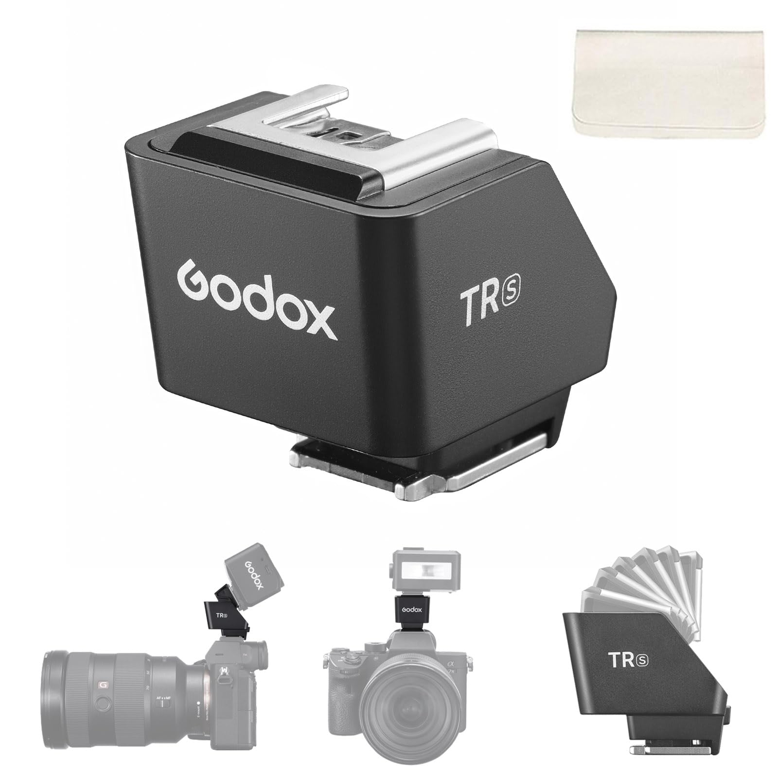 Godox TR-S TTL Hot Shoe Riser for Sony, with 6 Adjustment Levels (0-90) TTL Function HotShoe Extender Mount Adapter for Godox TT