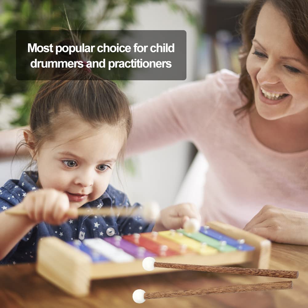 4Pcs Steel Tongue Drum Mallet, Childrens Rubber Drumsticks 6.5In Percussion Instrument Parts For Child Drummers And Practitione