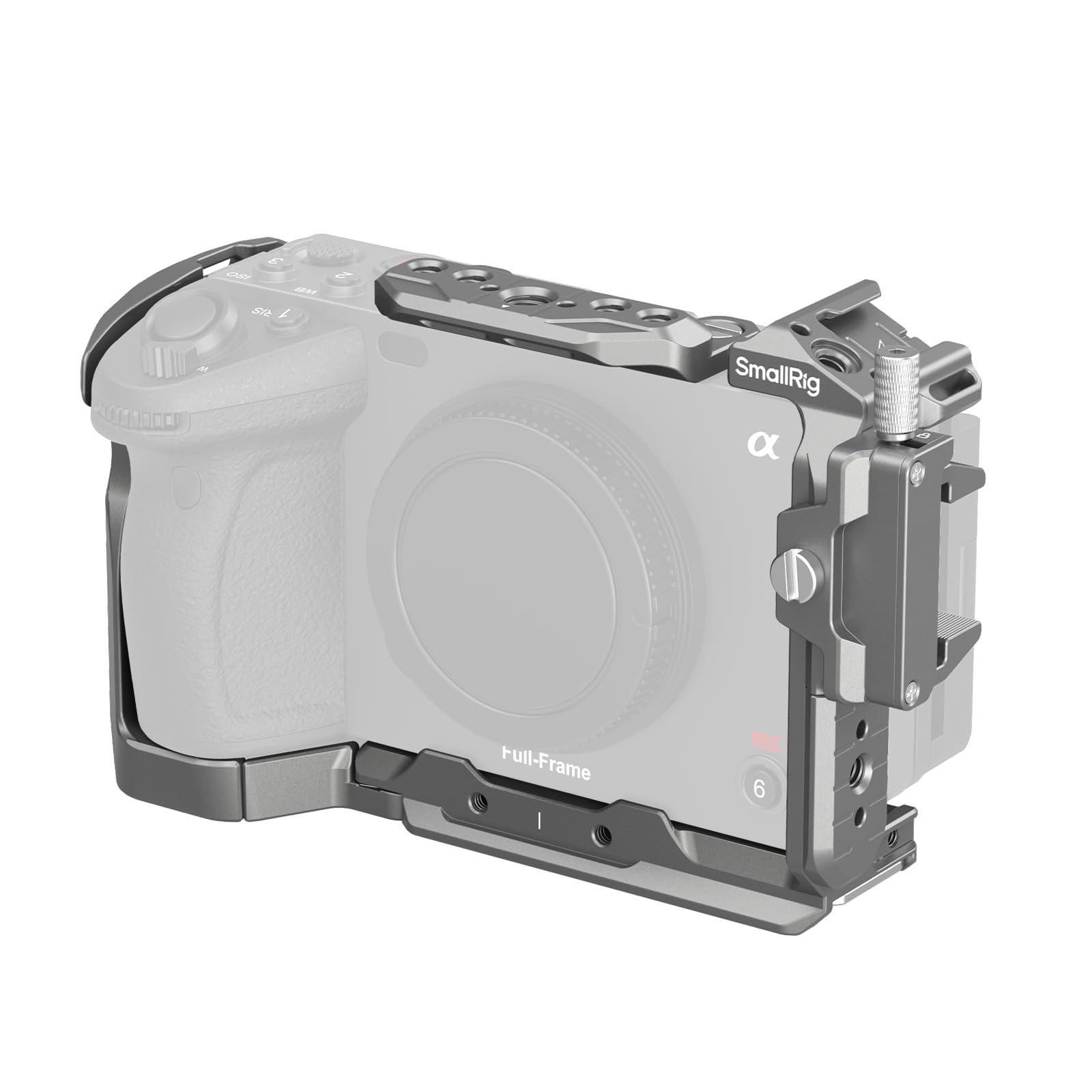 SmallRig FX3 / FX30 HawkLock Quick Release Camera Cage Kit for Sony with Cable Clamp, Bulit-in QR Cold Shoe NATO Rail/QR Plate f