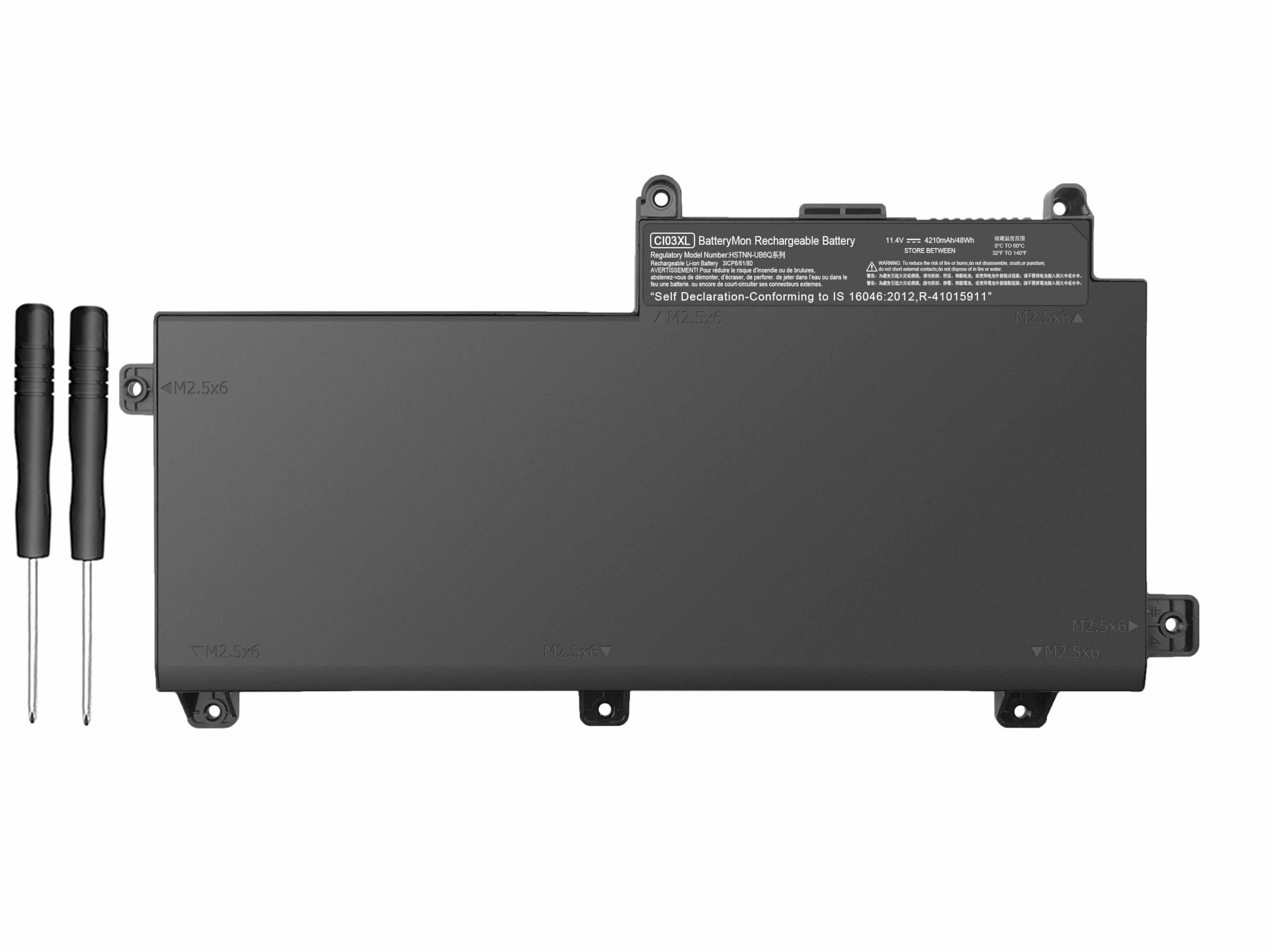 Batterymon Ci03 Ci03Xl Battery For Hp Probook 640 G2 645 G2 650 G2 655 G2, Probook 640 G3 645 G3 650 G3 655 G3 Laptop, P/N: Hstnn Ub6Q Hstnn Lb6T Hstnn Pb6K 801554 001