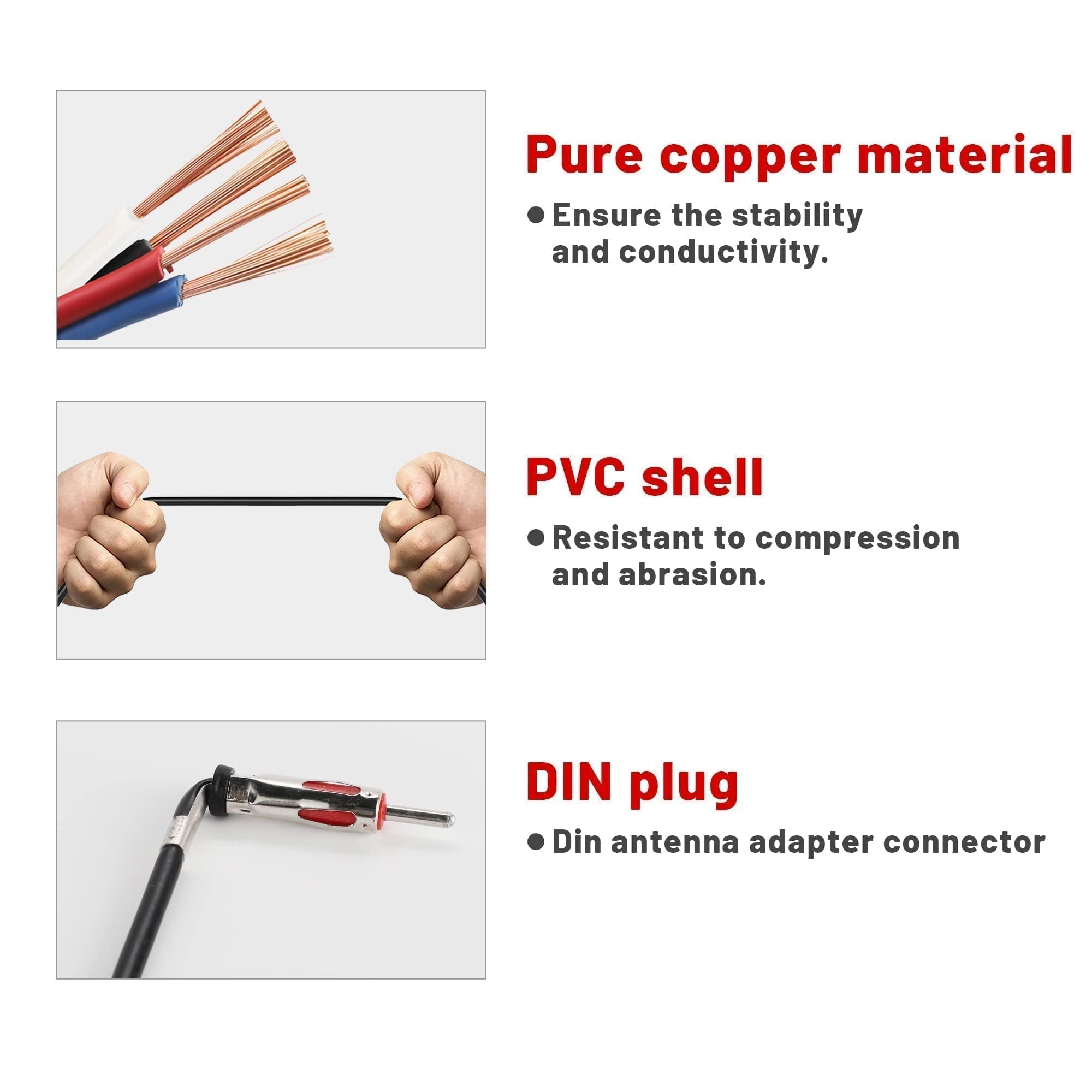Nuith Stereo Wiring Harness W/Factory Antenna Plug To Aftermarket Radio Connector Kit For 2003 2006 Chevy Silverado/Suburban Gmc