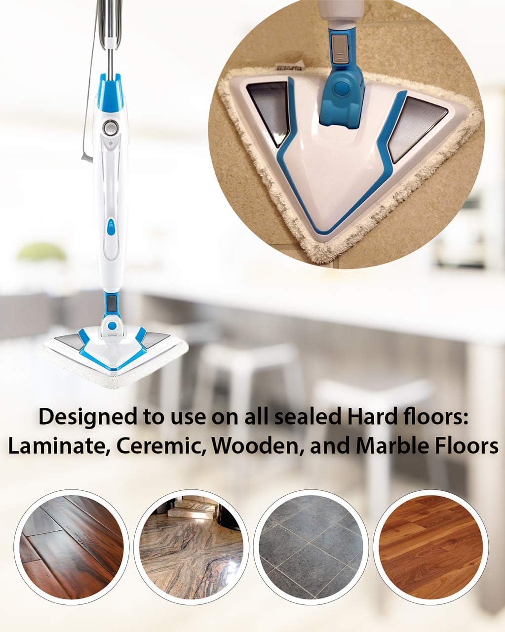 6 Pack Replacement Steam Mop Pads, Compatible With Bissel Bissell Poweredge And Powerforce Lift Off Steam Mop 2078, 2165, 20781