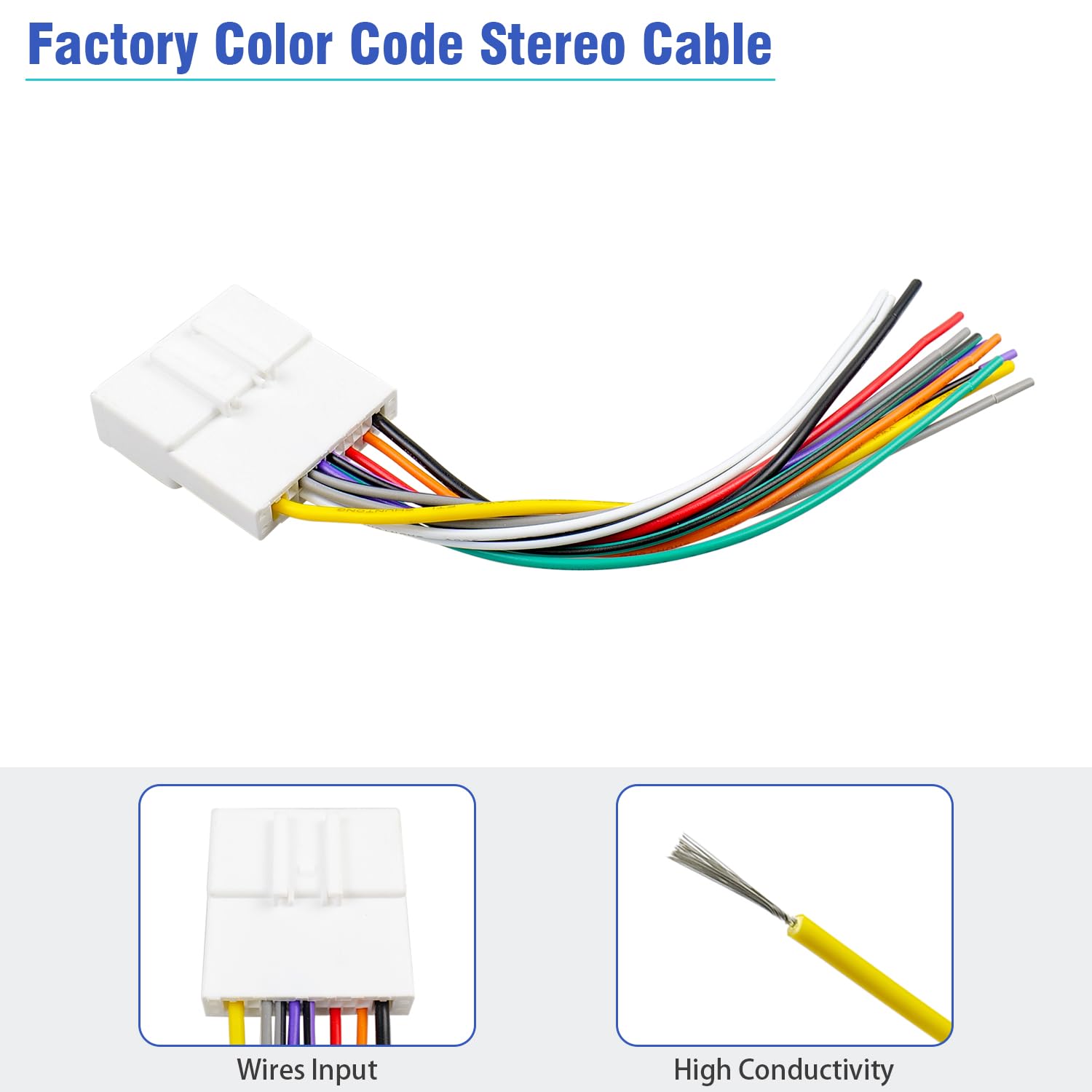 Jayubien 20Pin Radio Wire Harness For Nissan Stereo Adapter Compatible With Altima Frontier Xterra Pathfinder Rogue Subaru Stere