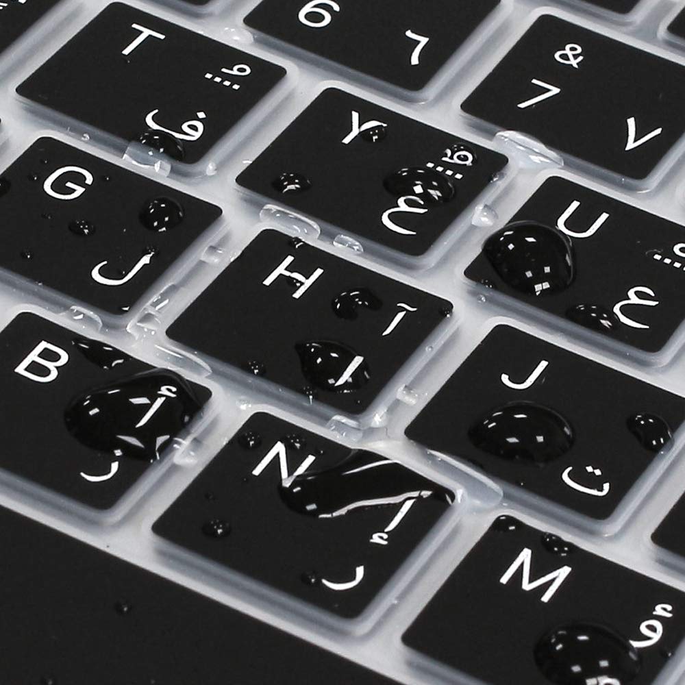 Proelife Arabic Language Ultra Thin Silicone Keyboard Cover For 2021 2020 Macbook Air 13 Inch A2179 And A2337 Apple M1 Chip (Us