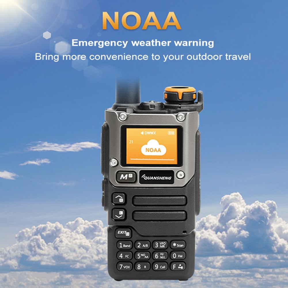 Quansheng Uv K6 Uv K5(8) Walkie Talkie 5W Airband Radio Type C Charge Uhf Vhf Dtmf Fm Dual Band Two Way Radio With Noaa Weather