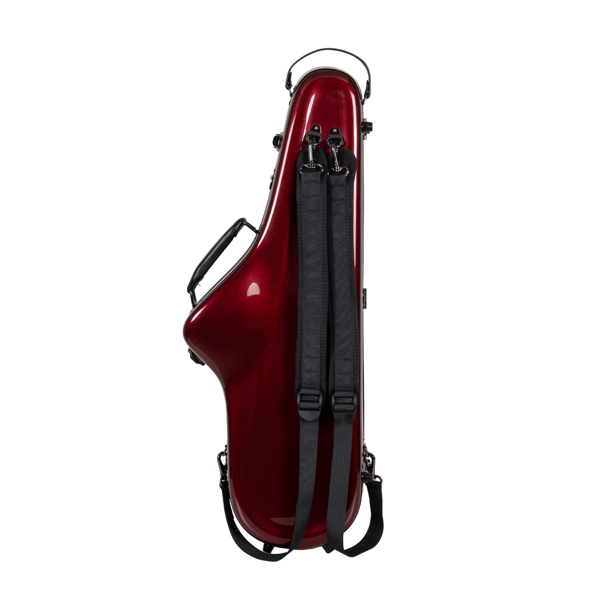 Crossrock Pro Grade Tenor Saxophone Case | Crimson Red, Tsa Lock, Stylish & Elite Protection, Detachable Straps, Accessory Pocke