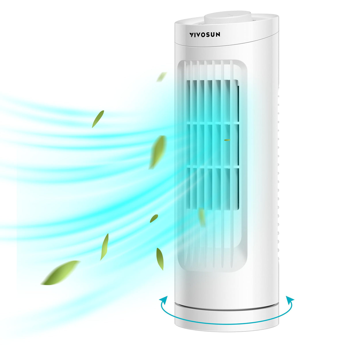 Vivosun 13'' Tower Fan, Bladeless Desk Fan With 3 Speeds And 70 Oscillation, Portable And Compact, Quiet Cooling Fan For Home An
