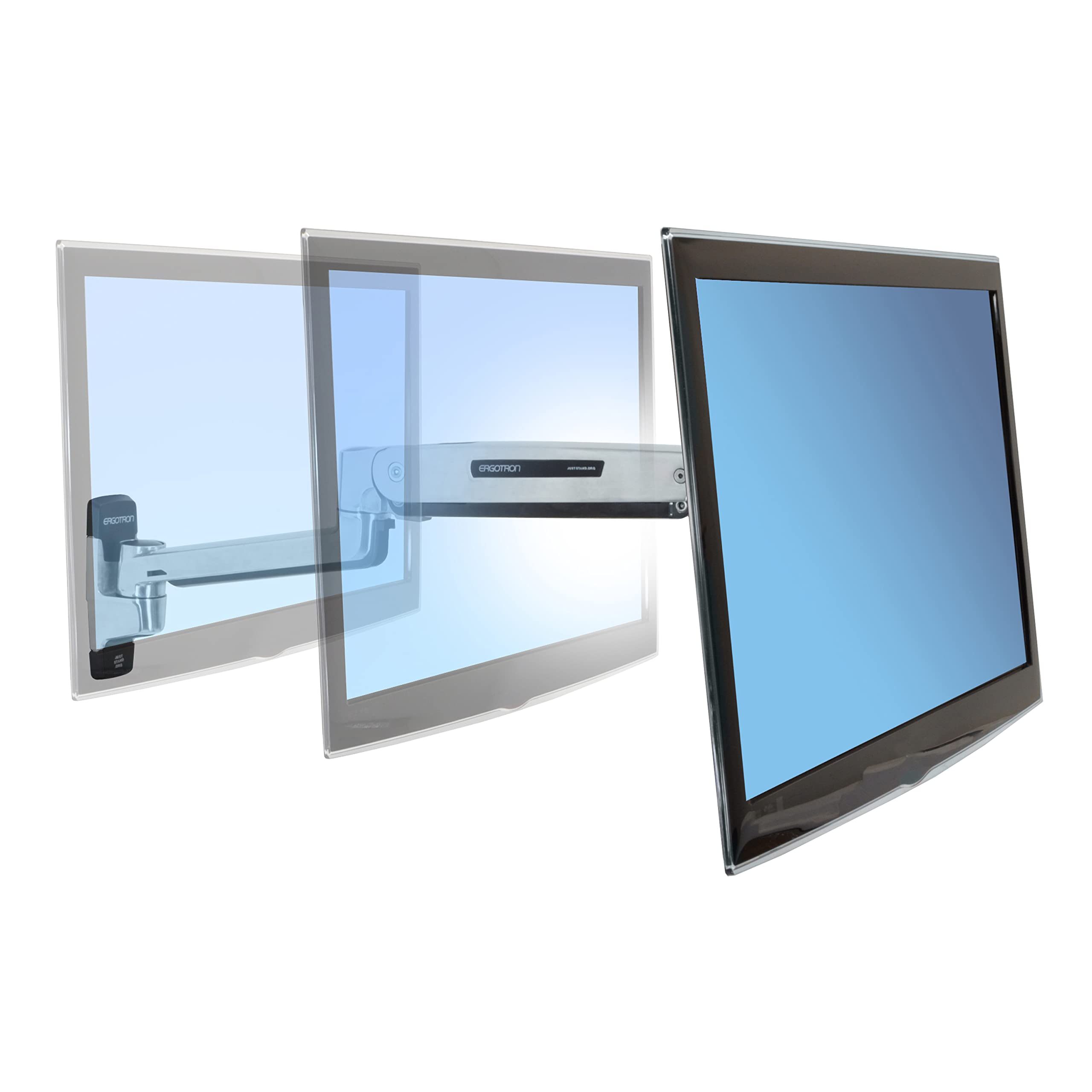 Ergotron � LX Sit Stand Single Monitor Arm, VESA Wall Mount � for Monitors Up to 42 Inches, 7 to 25 lbs � Polished Aluminum
