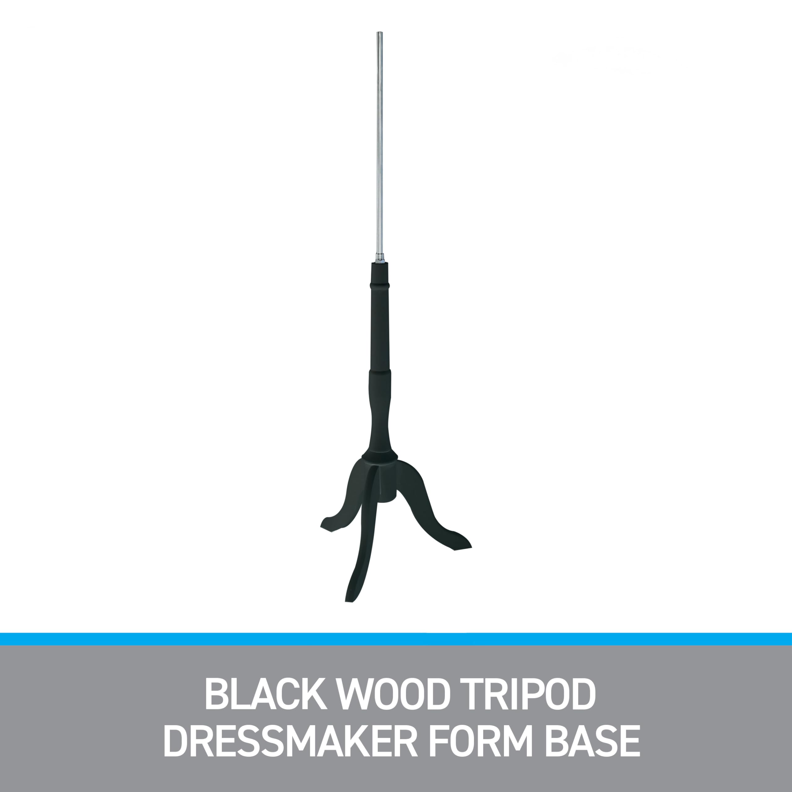 Black Wood Tripod Dressmaker Form Base