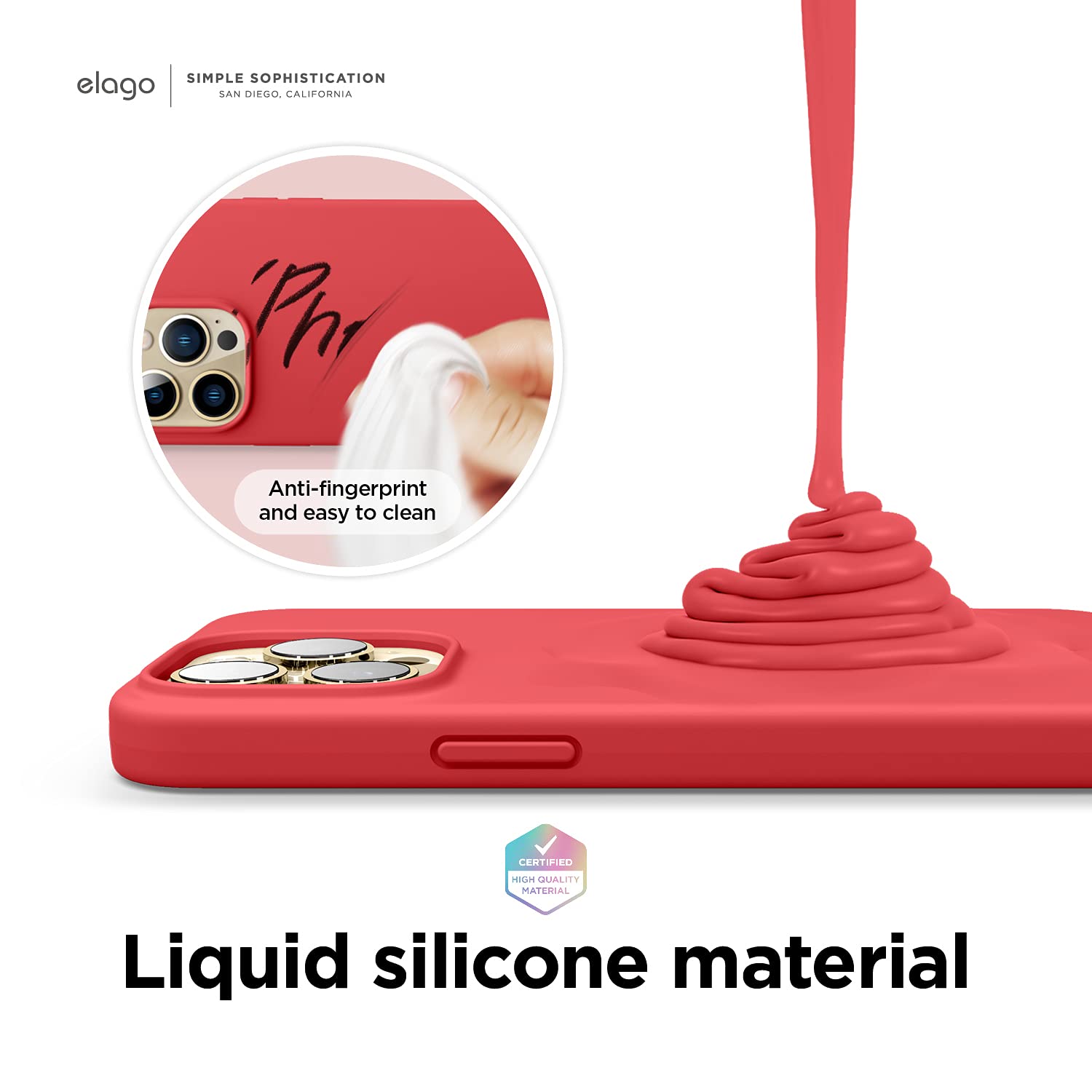 Elago Liquid Silicone Case Compatible With Iphone 13 Pro Max Case (6.7''), Premium Silicone, Full Body Protection   3 Layer Shoc