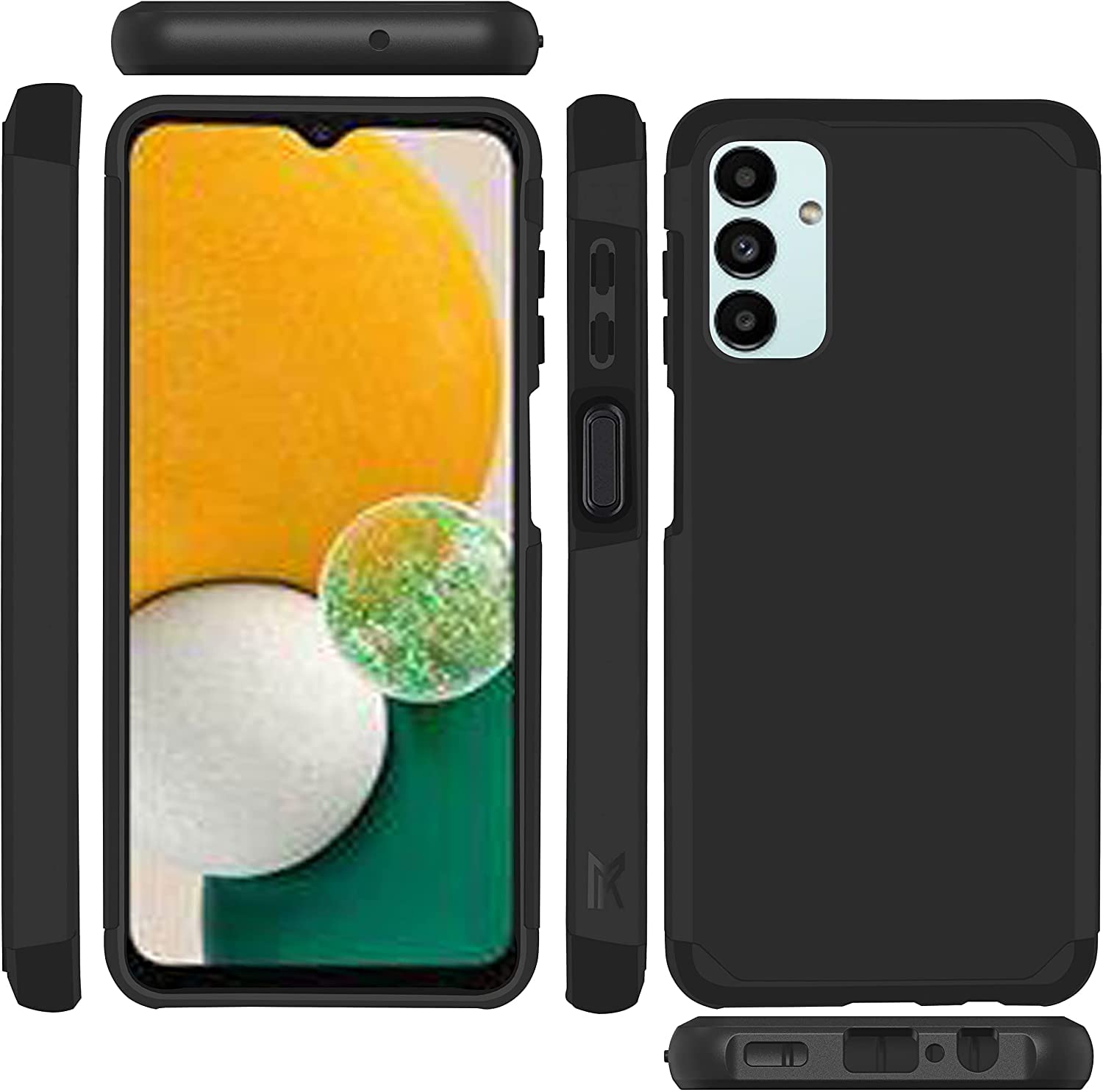 Gb Dual Layer Shockproof Slim Case Cover + [Tempered Glass] Compatible With Samsung Galaxy A13 5G - Oil Painting Eiffel