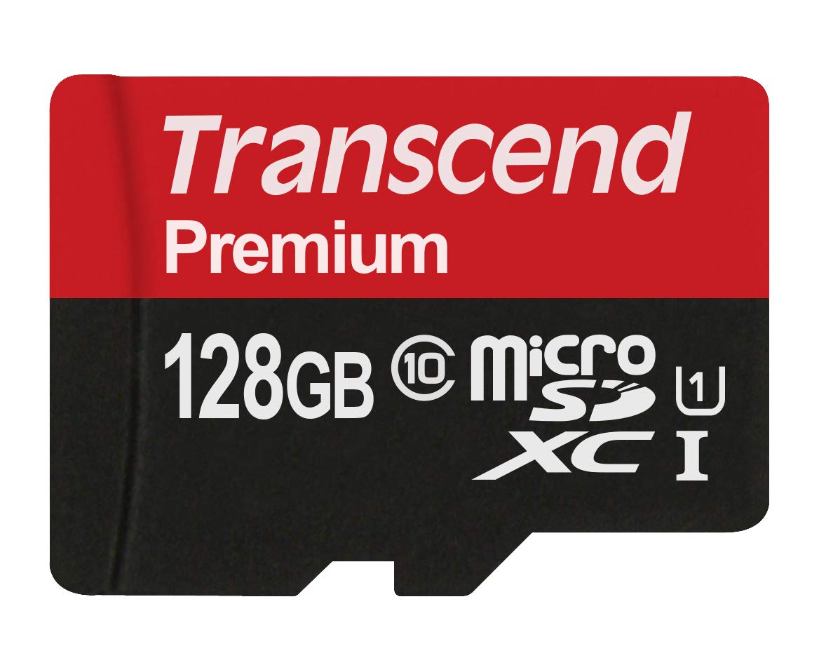Transcend 128Gb Microsdxc Class10 Uhs 1 Memory Card With Adapter 45 Mb/S (Ts128Gusdu1)