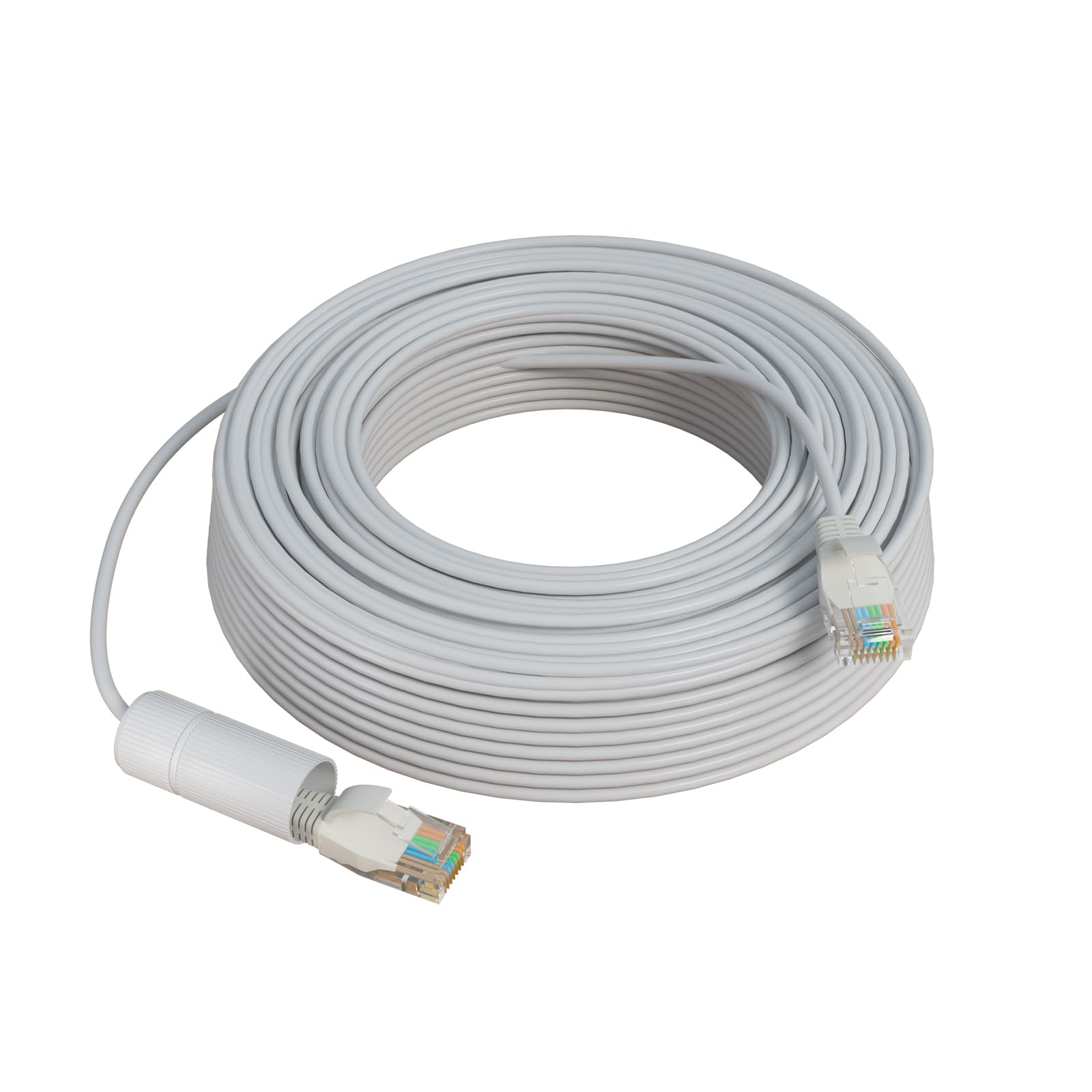 Hiseeu 64Ft Cat5E Poe Ethernet Cable,Network Cable With Rj45 Waterproof Connector,Different Network Cable Joints On Both Sides,1