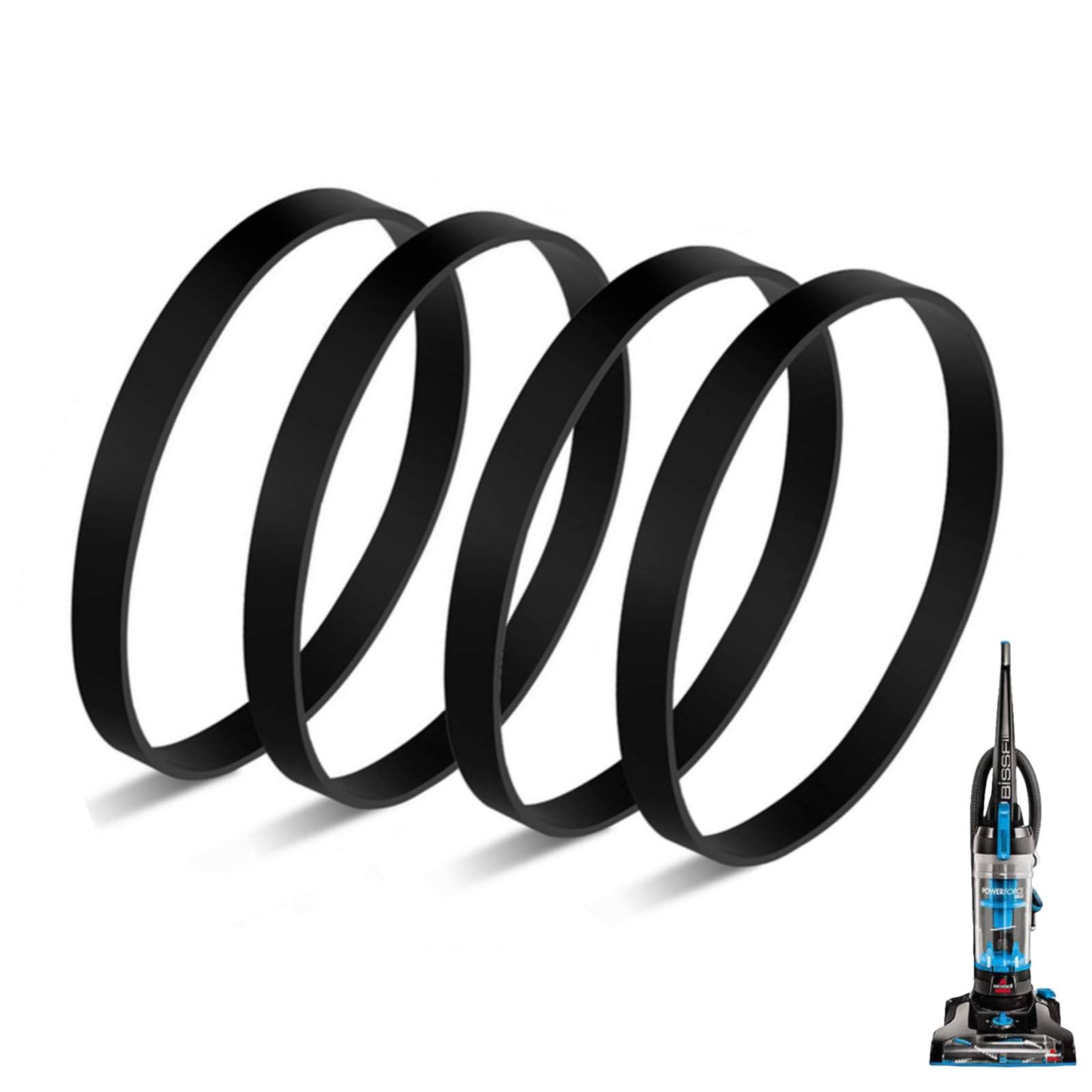 JEDELEOS 4 Replacement Belts for Bissell PowerForce Helix (Turbo) Vacuum, Replace Parts 2031093, Fit Models 2191, 2191U, 2190, 1