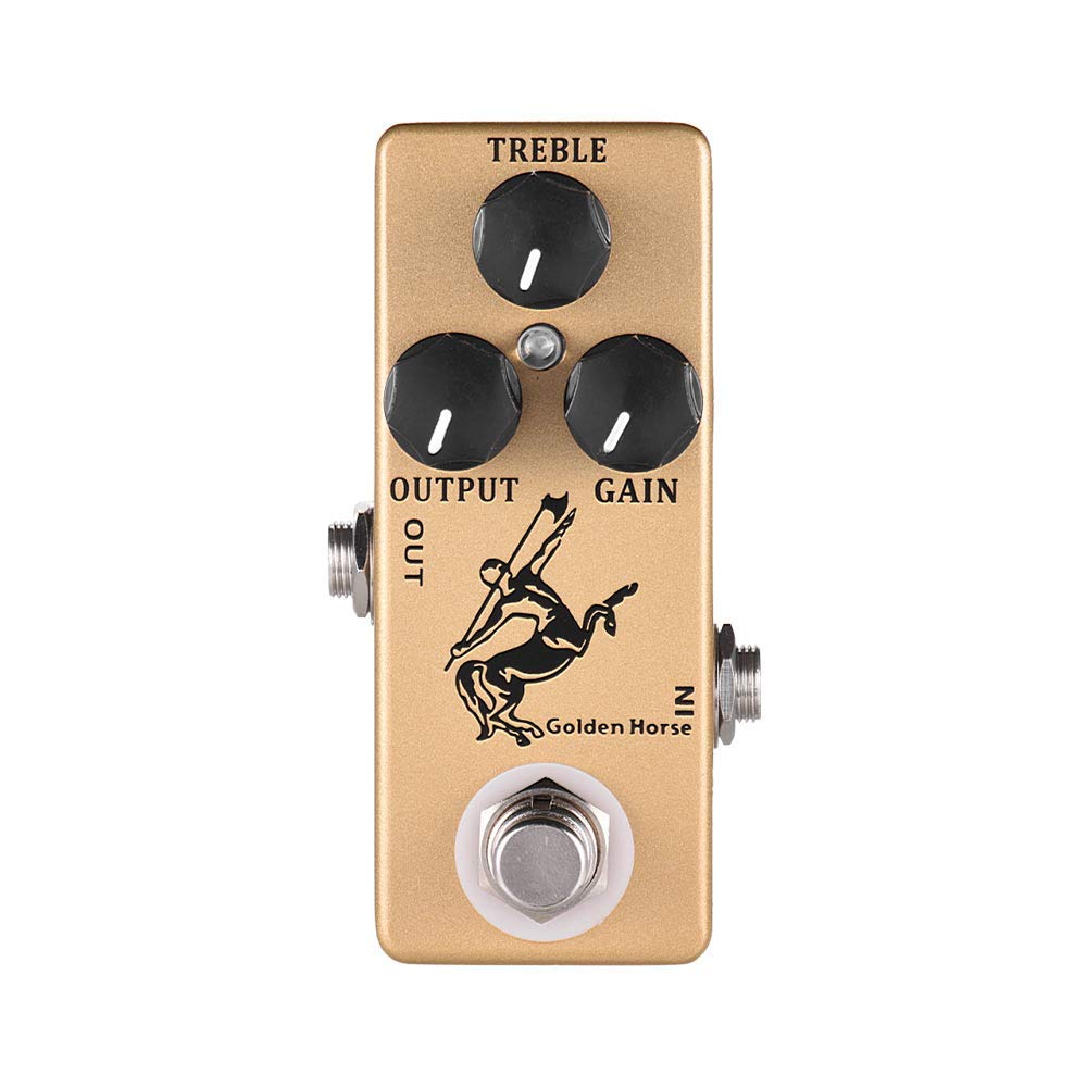 Overdrive Function Guitar Effect Pedal With True Bypass For Electric Guitar (Golden Horse)