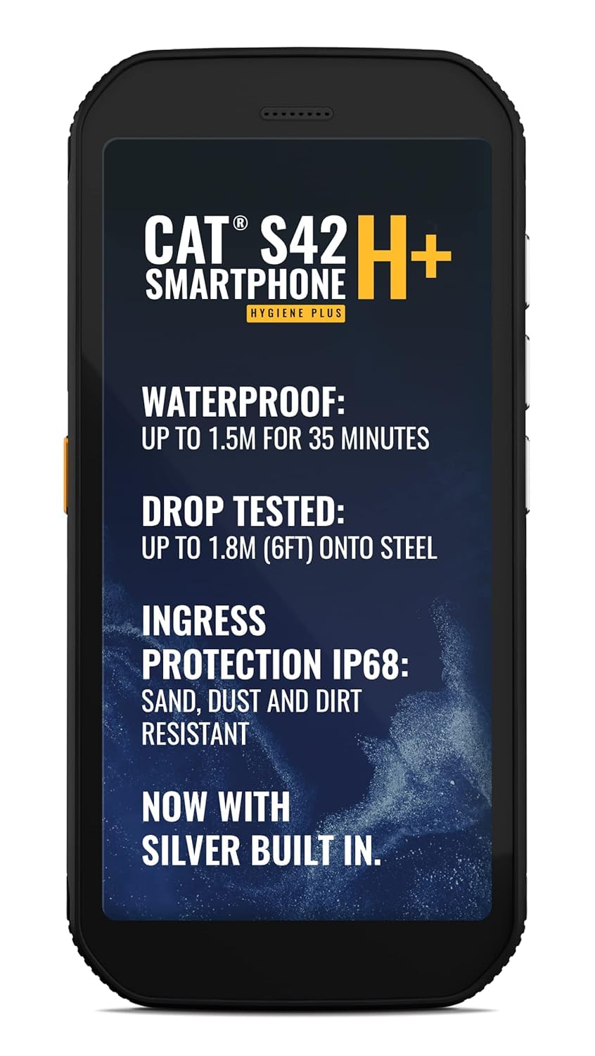 Cat S42 H+ Dual-SIM 32GB ROM + 3GB RAM (GSM Only | No CDMA) Factory Unlocked 4G/LTE Smartphone (Black) - International Version