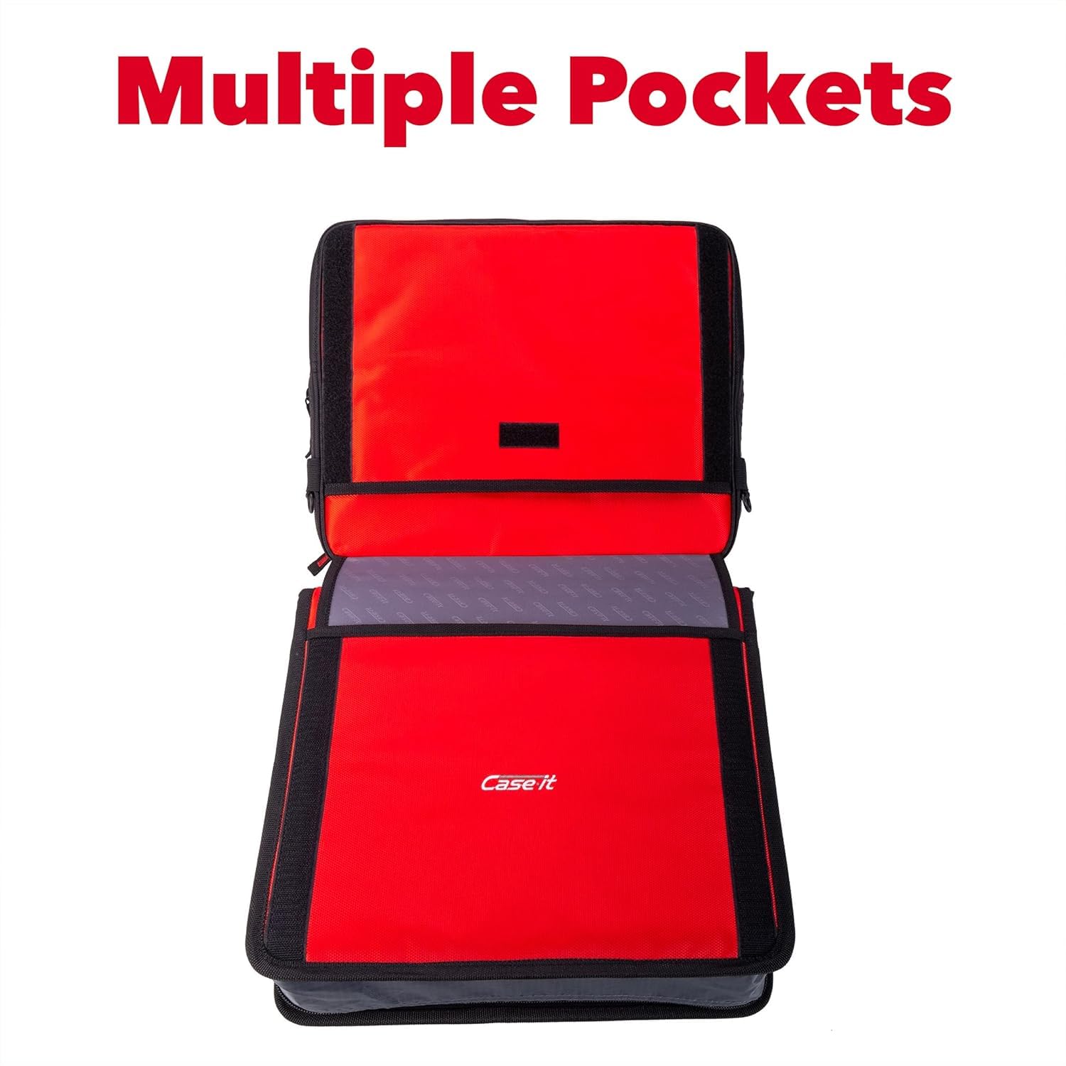 Case It The Universal 2.0 Zipper Binder  1.5 Inch O Ring   Removable Padded Pocket Holds Up To 13'' Laptop/Tablet   Multiple Poc