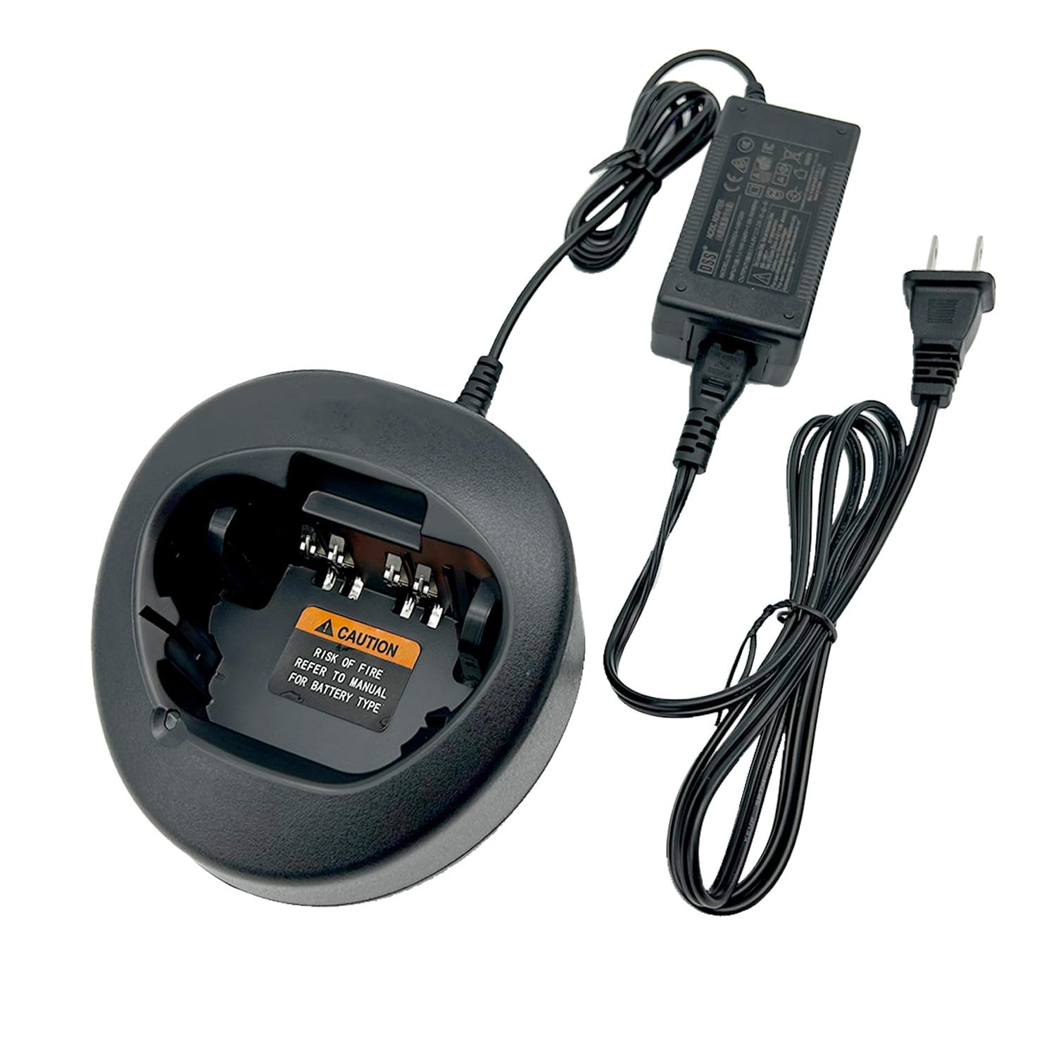 Kaqiusha Ntn8831A Rapid Charger For Two Way Radios Xts5000, Xts3000, Xts2500, Xts2250, Xts1500, Pr1500, Ht1000, Mts2000   14V Output, Black