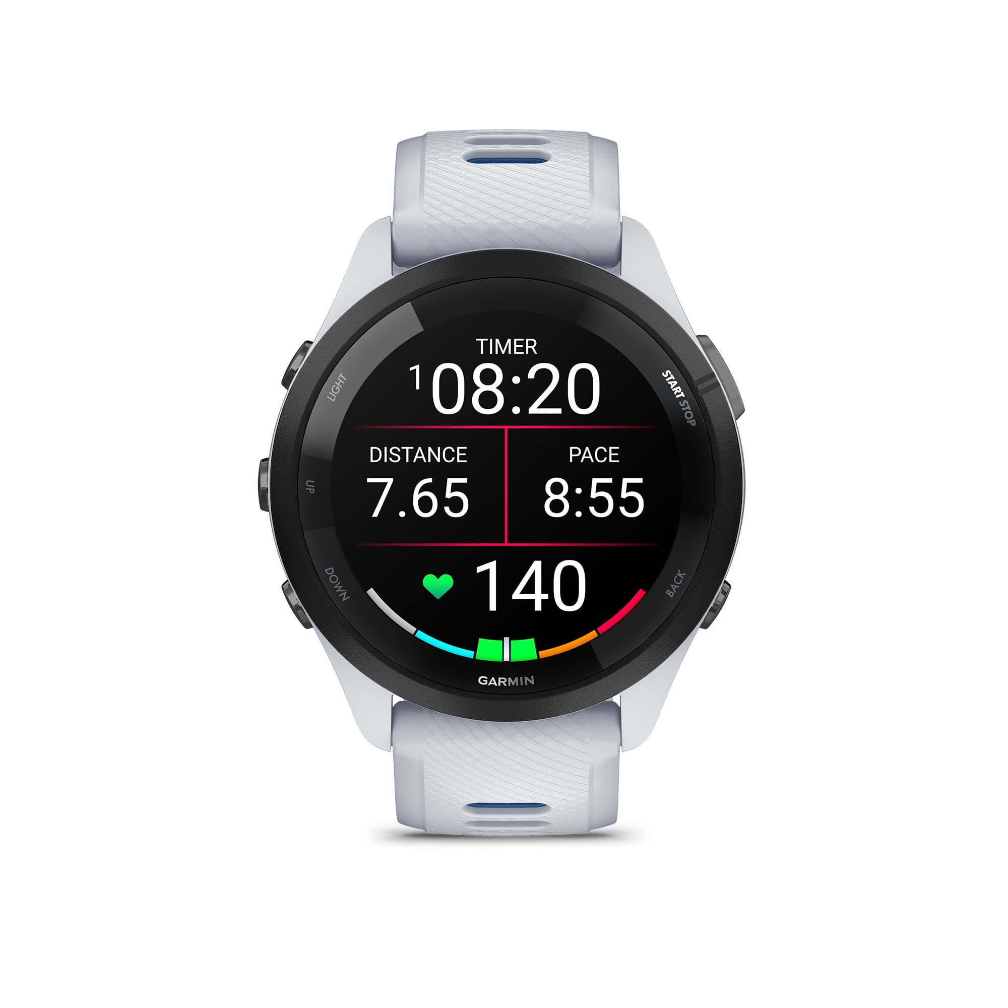 Garmin Forerunner 265 Running Smartwatch, Colorful Amoled Display, Training Metrics And Recovery Insights, Whitestone And Tidal
