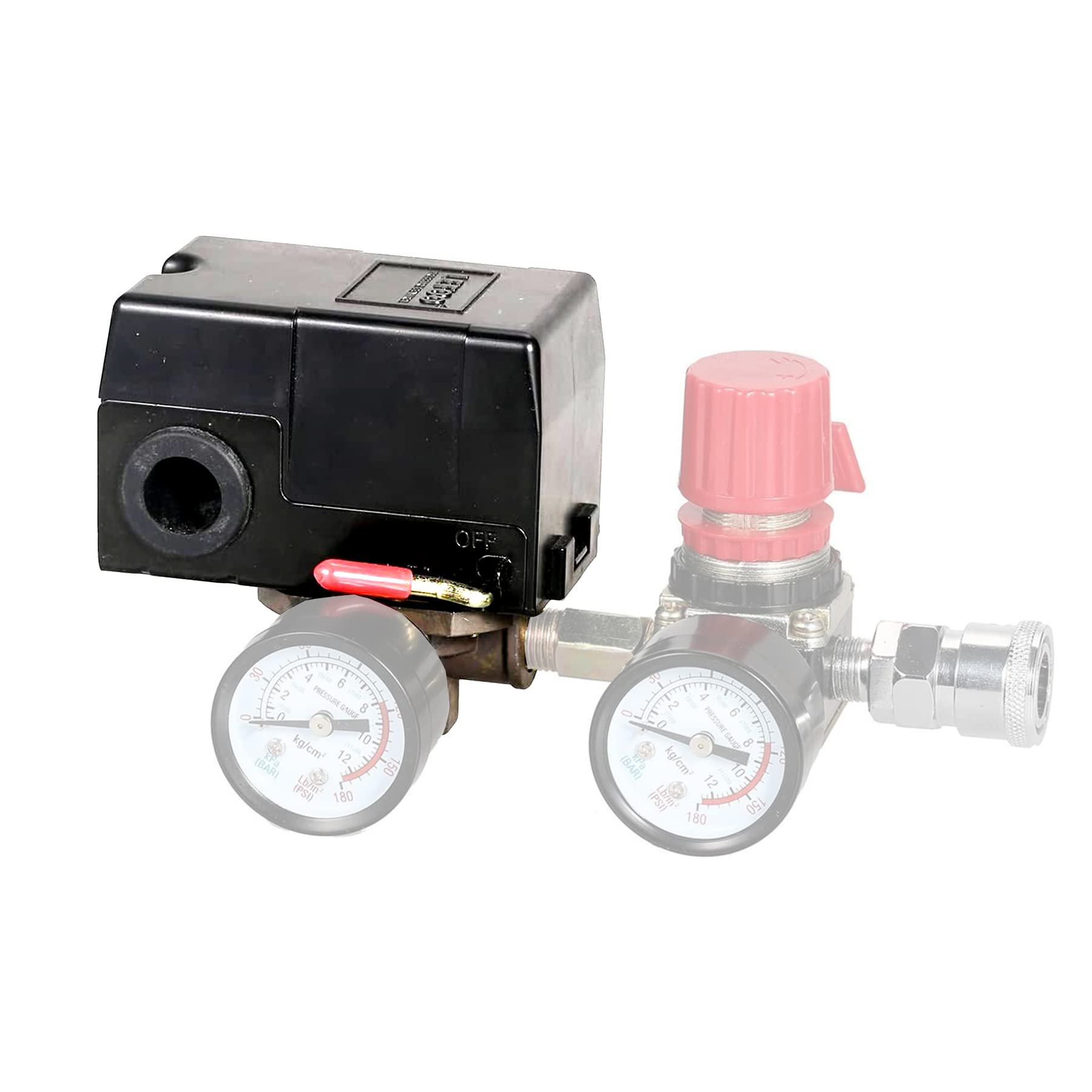 Heavy Duty Pressure Switch For Air Compressor 135 175 Psi Four 4 Port 26 Amp