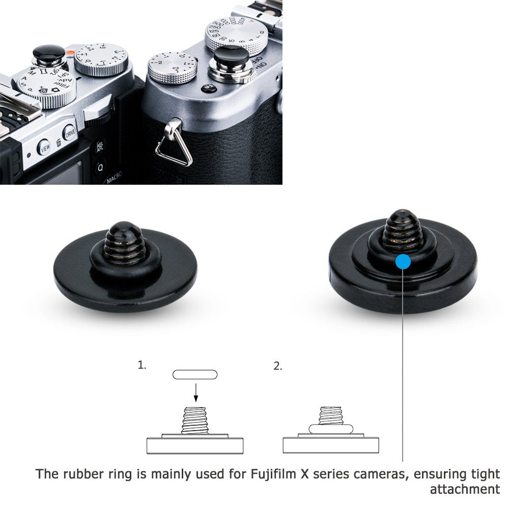 Jjc 2-Pack Camera Soft Shutter Release Button For Fuji Fujifilm X-T50 X-T30 X-T20 X-T10 X-T4 X-T3 X-T2 X-Pro3 X100Vi X100V X100F