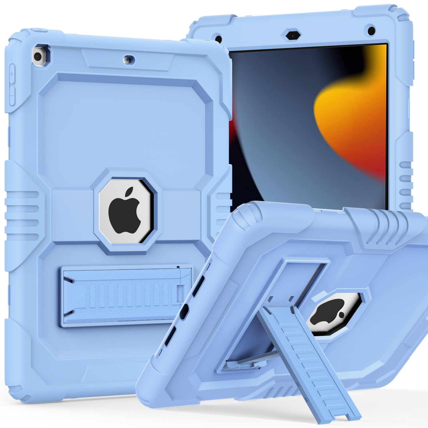 Case For Ipad 9Th/ 8Th/ 7Th Generation Case 10.2 Inch (2021/2020/2019), Heavy Duty Shockproof Rugged Protective Case For Ipad 10