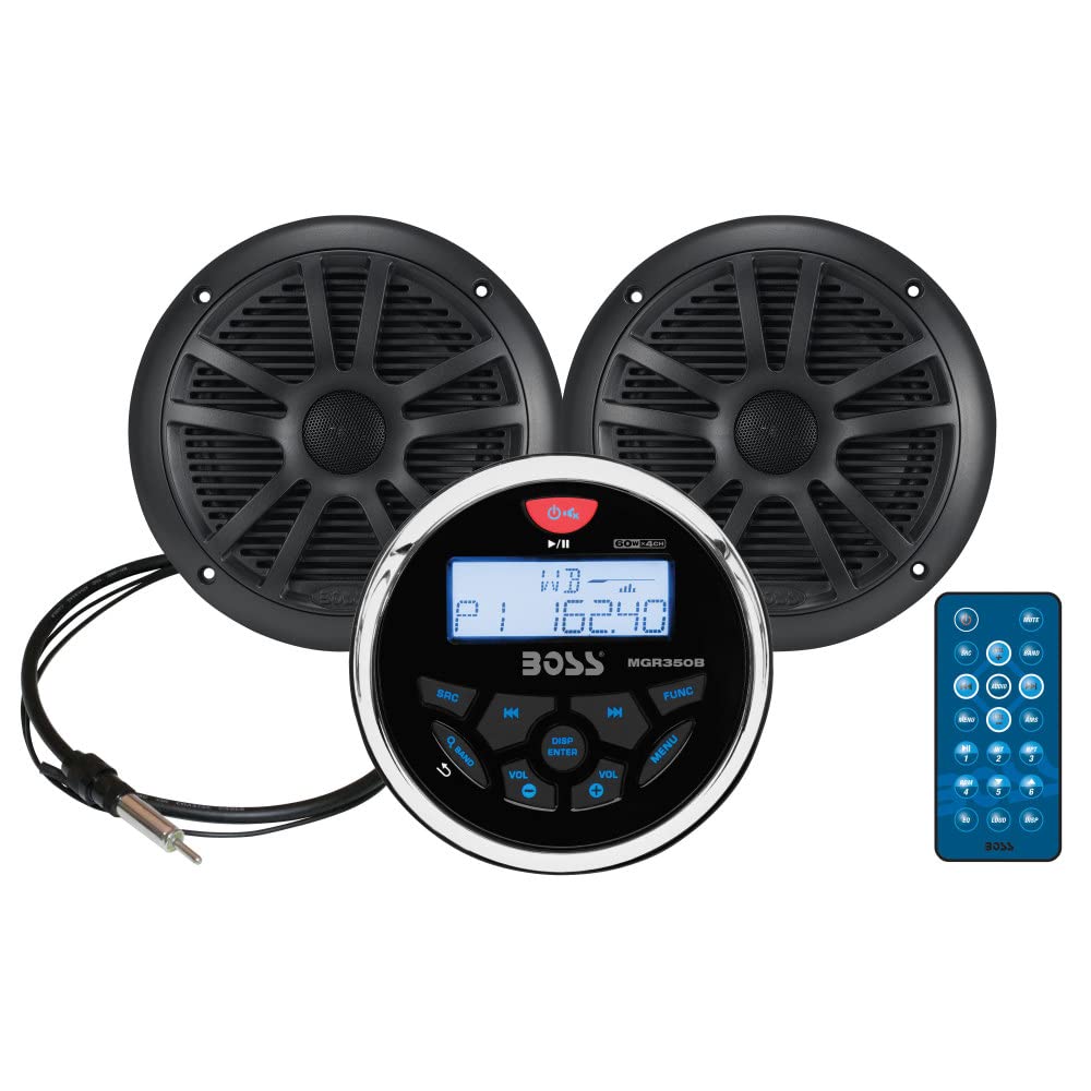 Boss Audio Systems Mckgb350B.6 Boss Mp3/Am/Fm/Rds Marine, Black