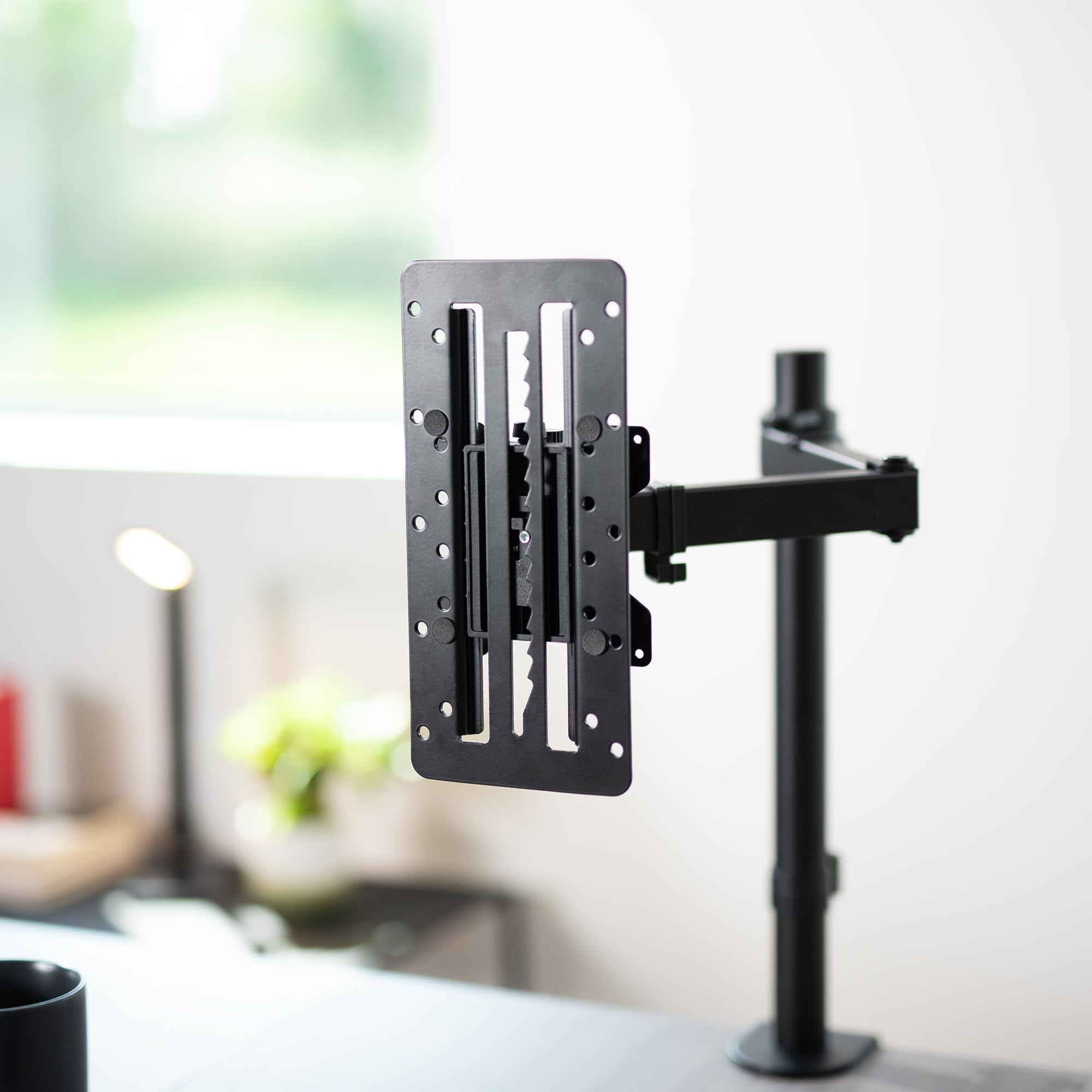 VIVO Height Adjustable VESA Adapter Stand for Individual Monitors up to 27 Inches Black