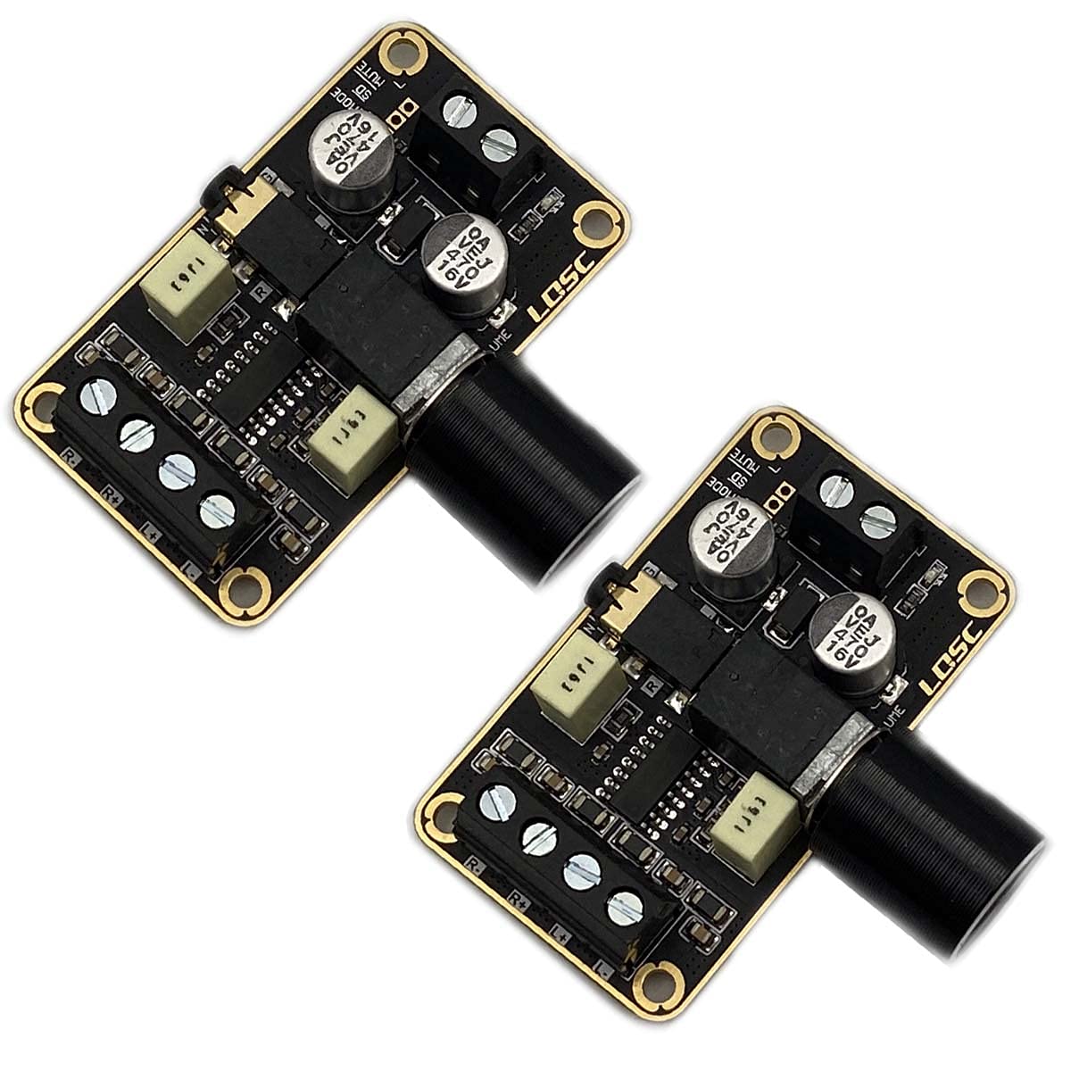 Kiro&Seeu 2Pcs Pam8406 Mini Audio Amplifier Board Dc 5V, 5W+5W Amplifier Module, Digital Power Amp Module Class D 2.0 Dual Chann
