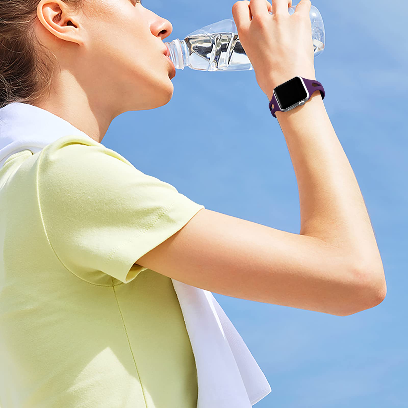 Getino Compatible With Apple Watch Bands 45Mm 44Mm 42Mm 49Mm Women Men, Narrow Slim Replacement Sport Strap, For Iwatch Ultra &