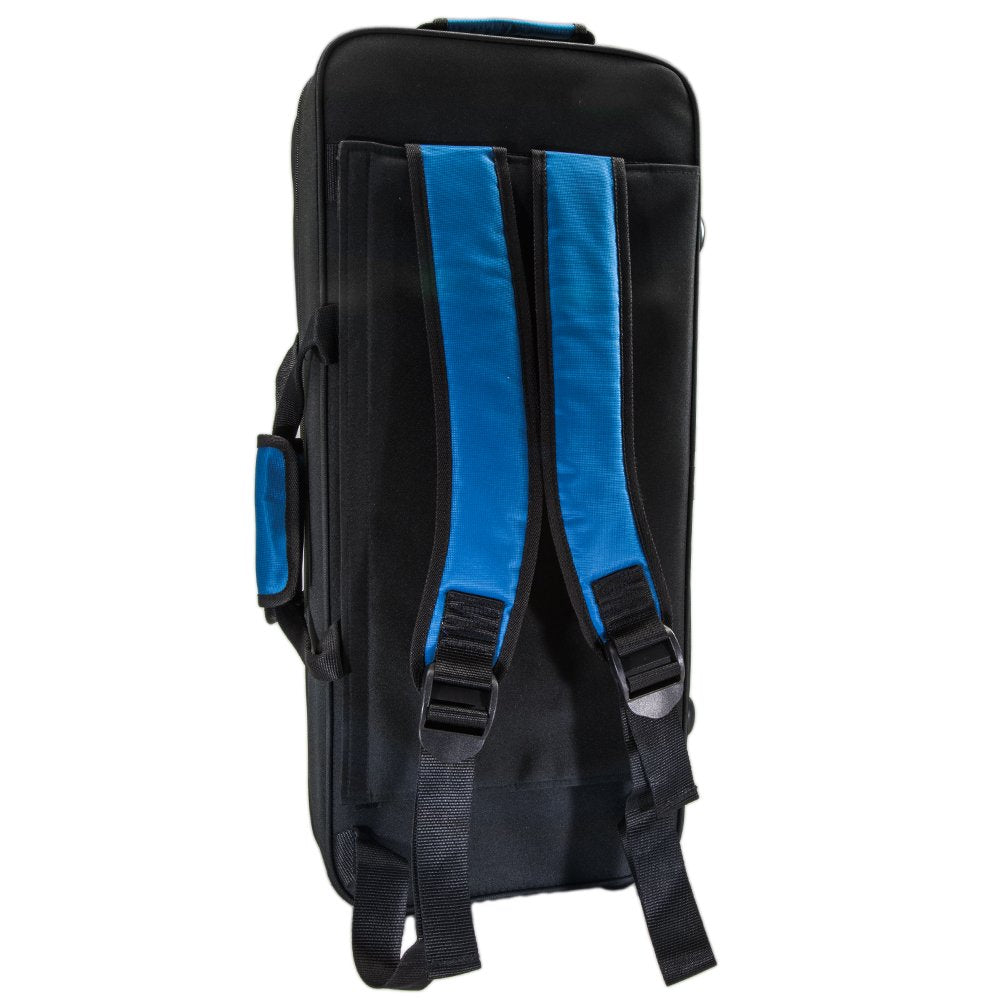Paititi Lightweight Trumpet Case, Strong, Durable With Backpack Straps Black/Blue