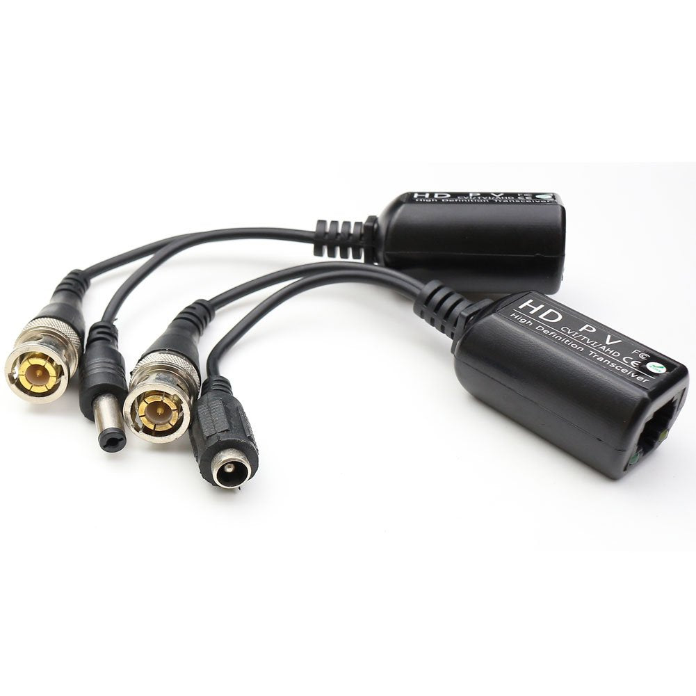 Anhan Pv/Pvd/Pva Passive Power Video Data Audio Balun Twisted Pair Utp Cable With Power Connector Hd Balun For 720P / 1080P Came