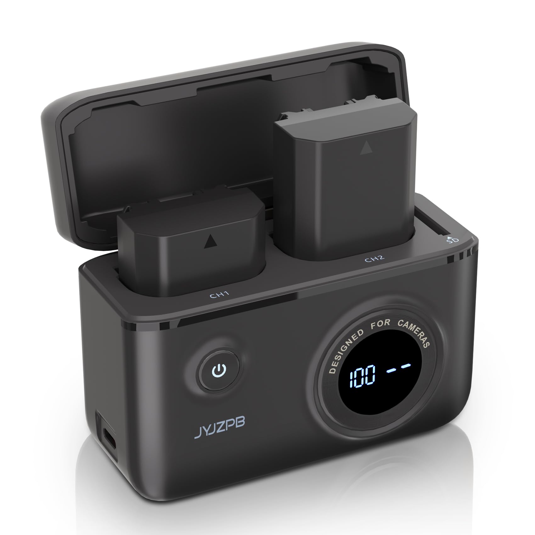 Jyjzpb Upgraded Fast Battery Charger For Sony Np Fz100 Battery, With 2 Pack Np Fz100 Batteries For Sony A7Iii, A7Iv, A7R Iii, A7