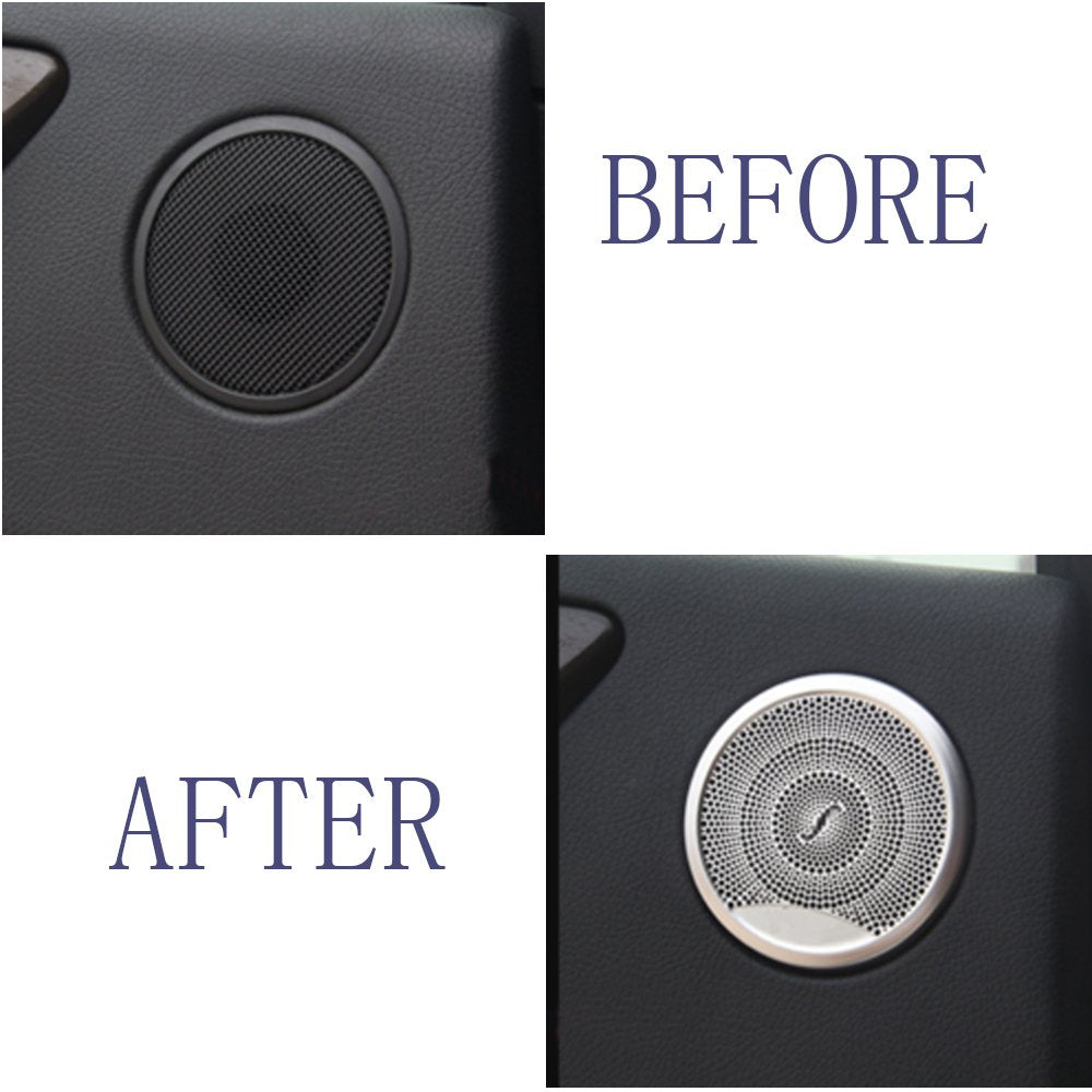 Lanyun Door Speaker Audio Player Cover Trim Compatible With Mercedes Benz For 2015 2019 W205 C Class C250 C300 C350 C400 C63, X2