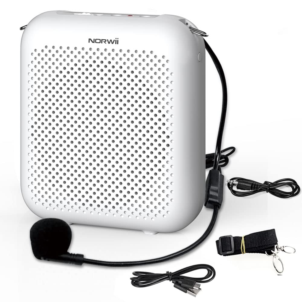 Norwii S358 Portable 2000Mah Rechargeable Voice Amplifier With Wired Microphone Headset & Waistband, Personal Microphone And Spe