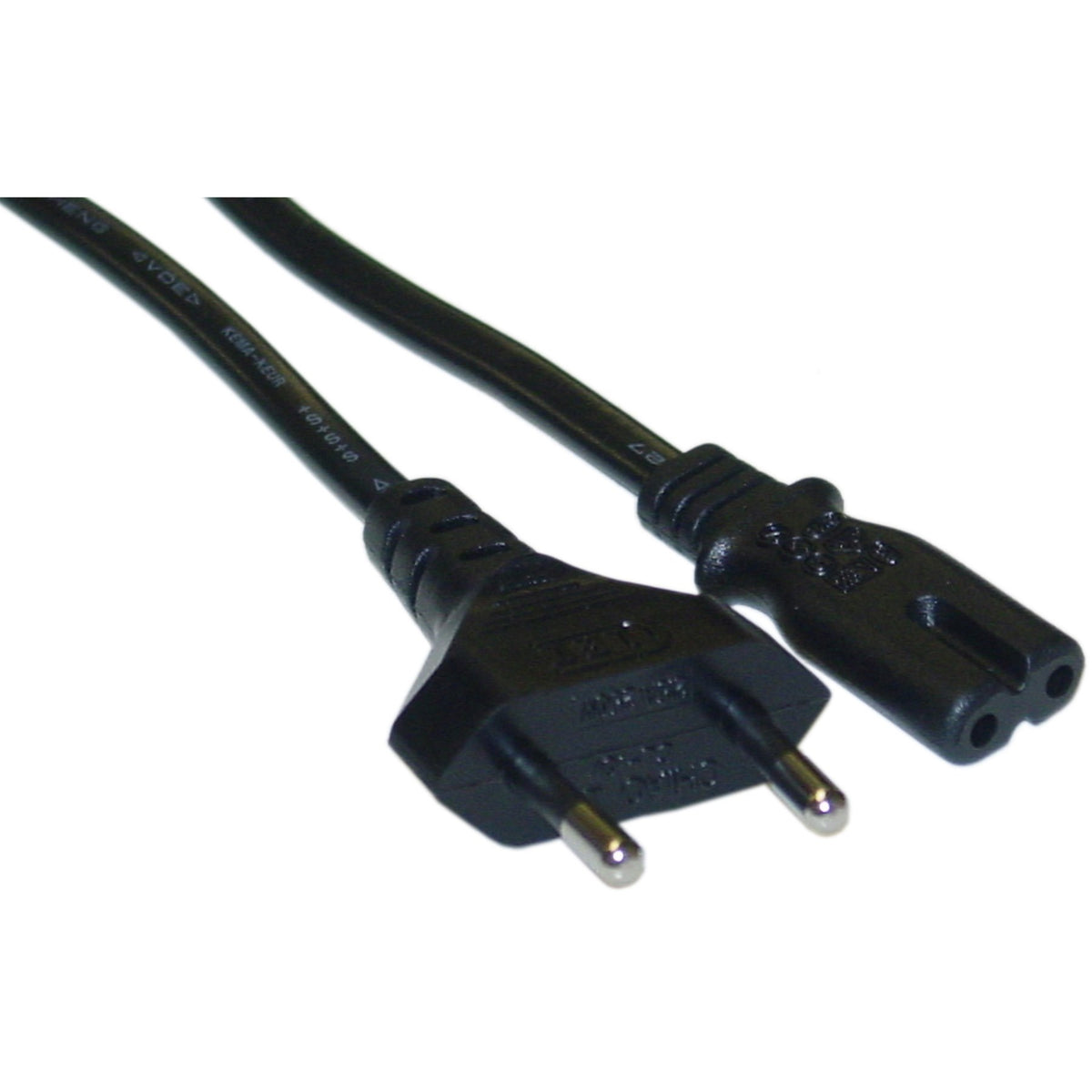 Cablewholesale European Notebook Power Cord   6 Foot Non Polarized Europlug Or Cee 7/16 To C7   Vde Approved
