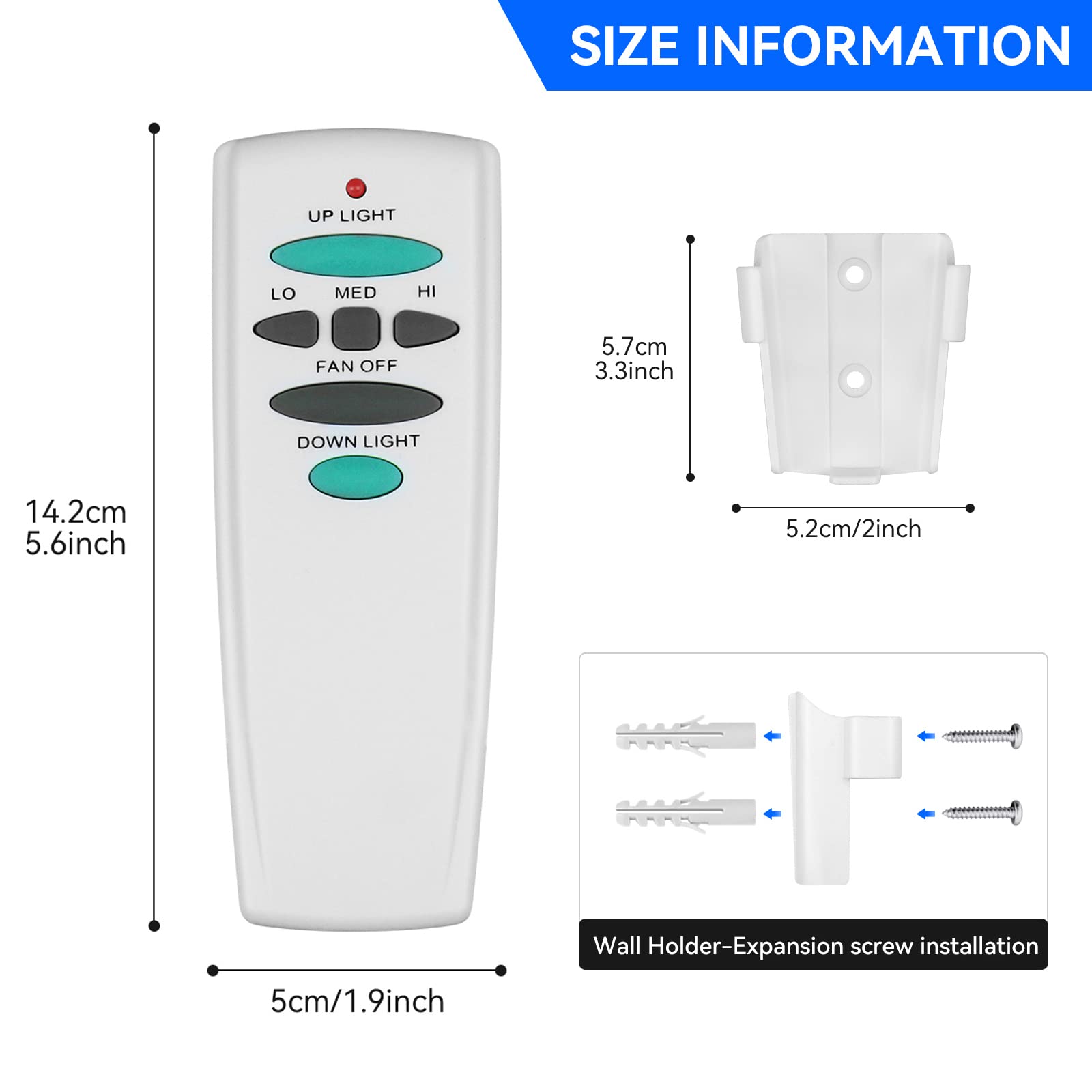 Universal Ceiling Fan Remote Control With Up And Down Light Replacement For Hampton Bay Harbor Breeze Hunter 3 Speed Dimmer Uc70
