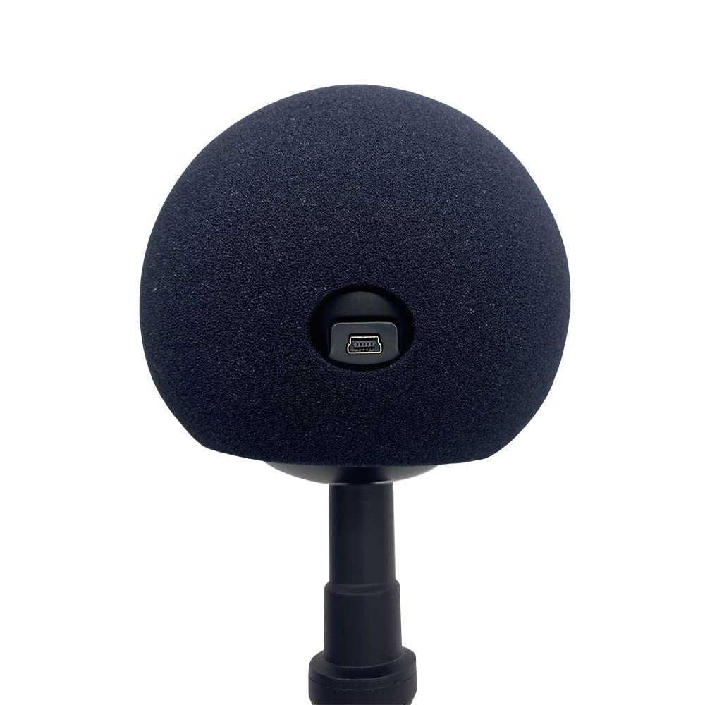 Microphone Pop Filter Wind Muff For Blue Snowball Ice Deadcat Furry Windscreen Wind Cover For Blue Snowbal (Black)