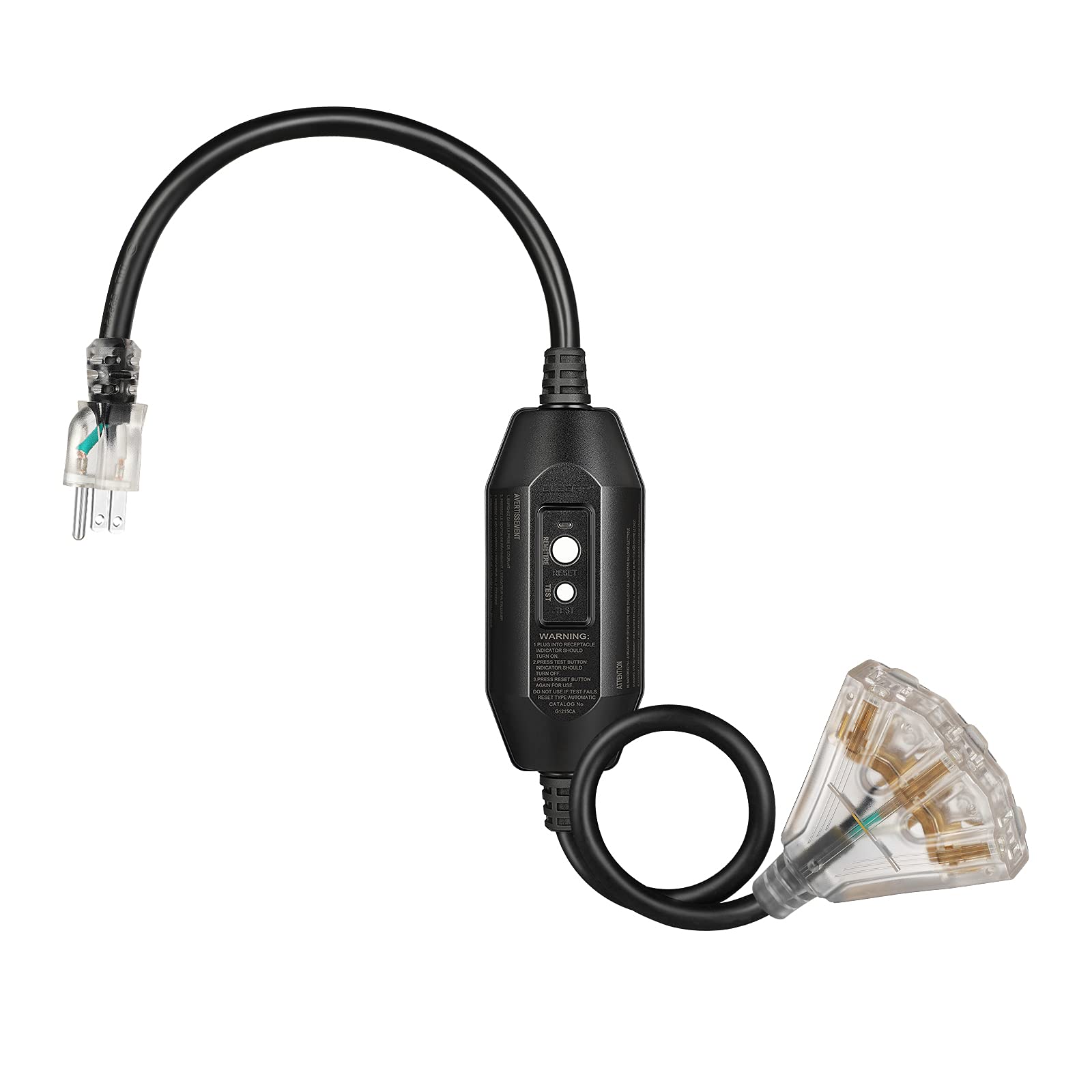 Dewenwils 3 Ft Outdoor Gfci Extension Cord Manual, 12/3 Gauge Extension Cord For Multiple Appliances, Heavy Duty Power Cable Wit