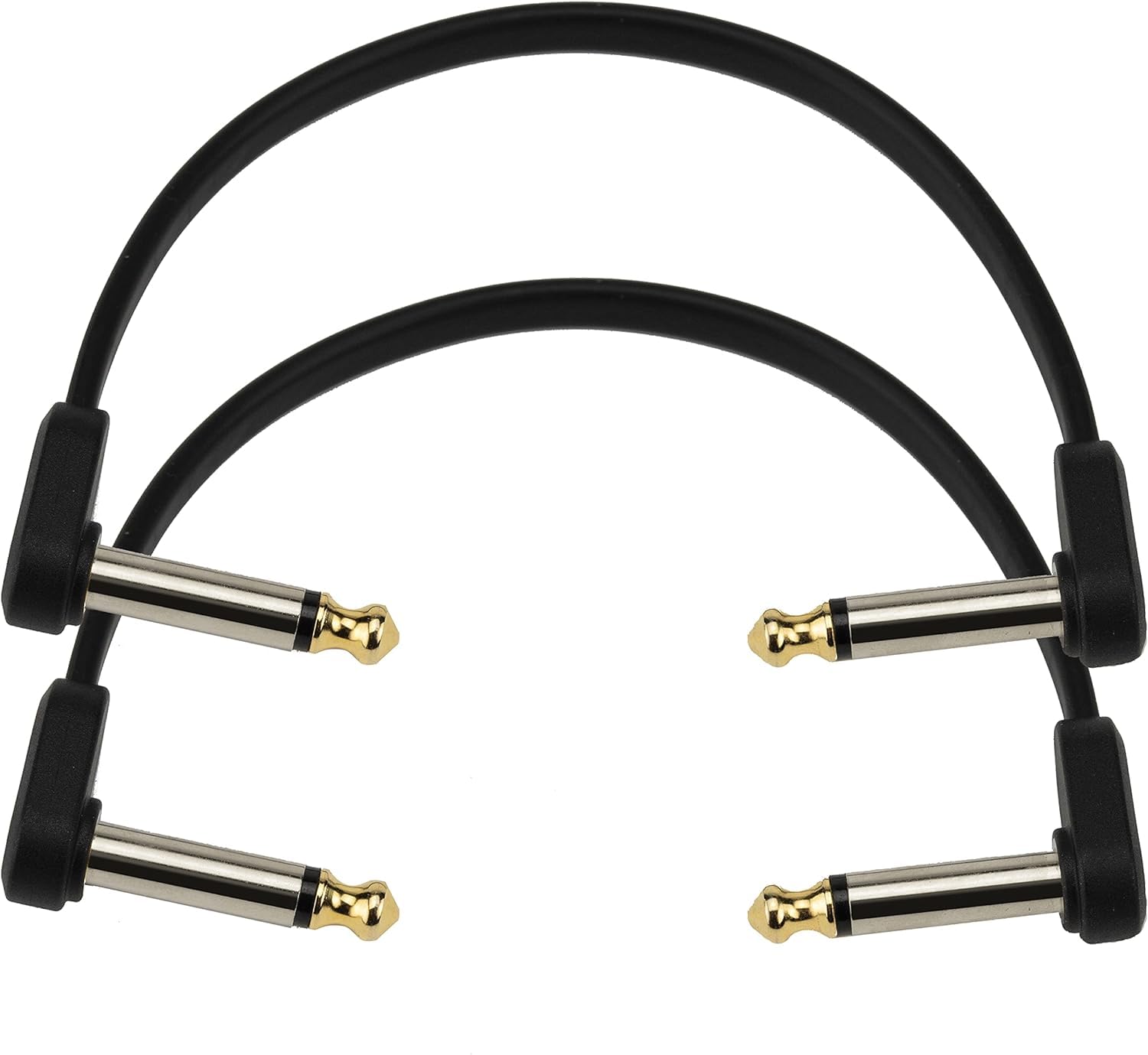 Daddario Guitar Cable - Guitar Patch Cable - Instrument Cable - Guitar Accessories - Flat Patch Cable - 6 Inch/152.4 Mm - Right