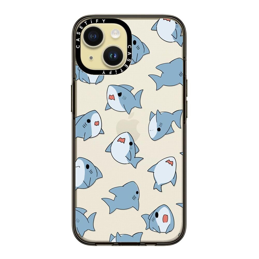 Casetify Compact Case For Iphone 15 [2X Military Grade Drop Tested / 4Ft Drop Protection]   Normal Leonarudo Pattern   Clear Bla