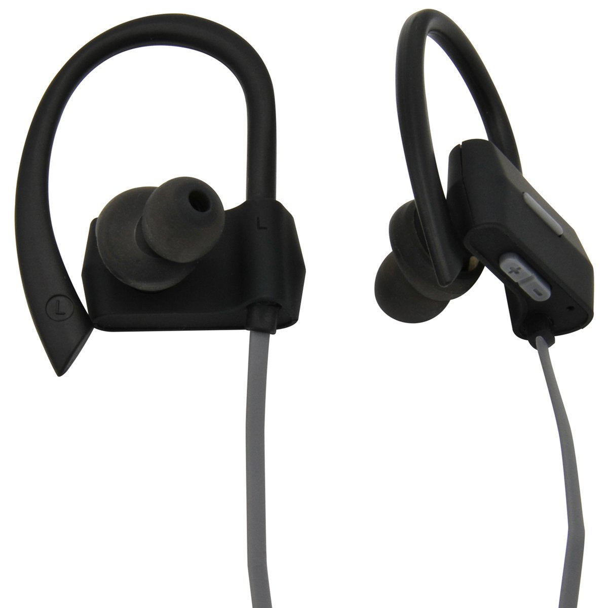 Mobile Spec Bluetooth Wireless Earbuds With Ear Clips, Gray/Black