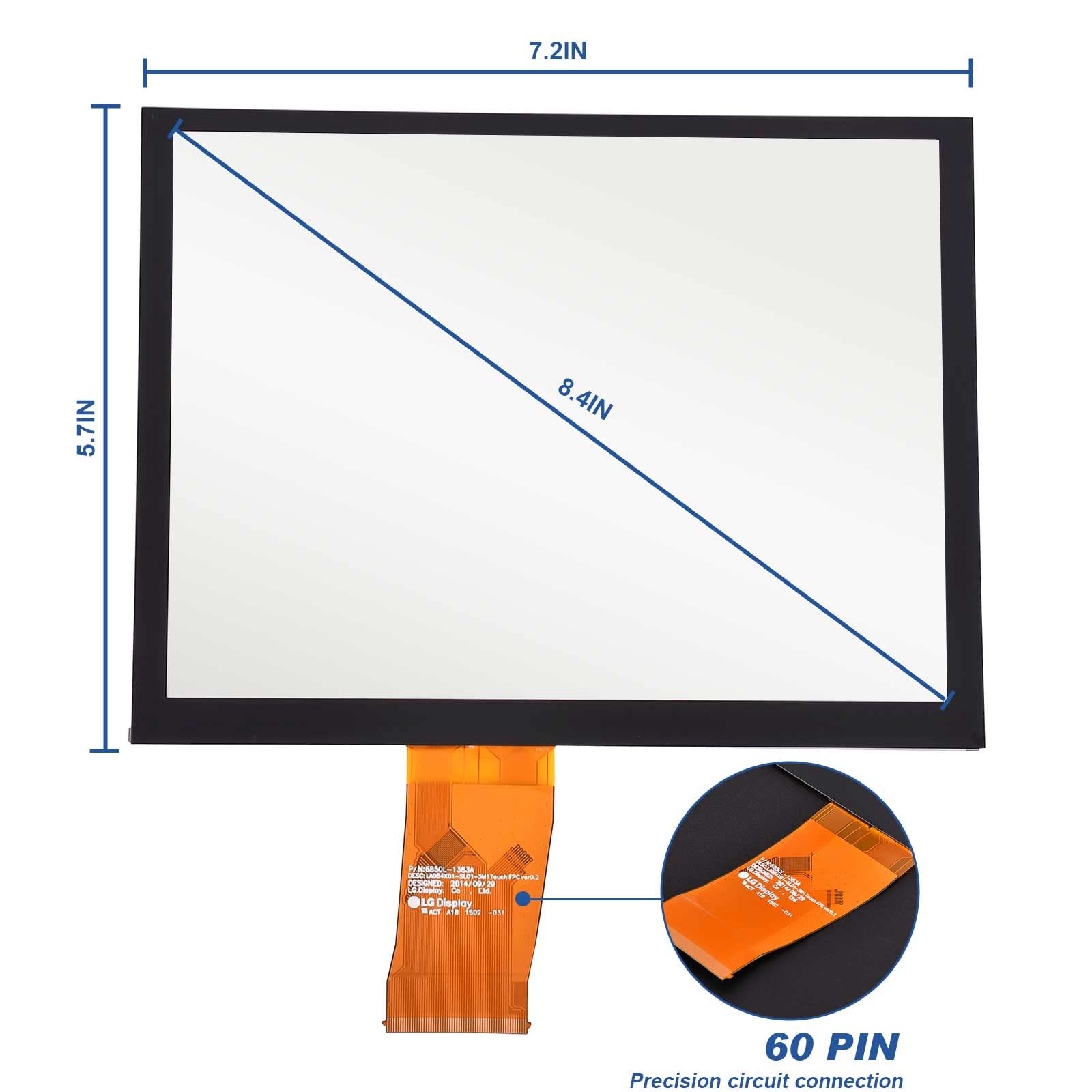 8.4'' Uconnect Touch Screen Digitizer Compatible With Ram 1500 2500 3500 Chrysler Dodge Durango Challenger Grand Cherokee Wrangl