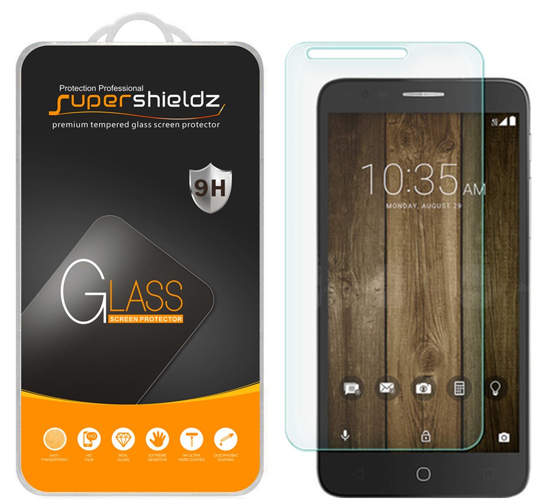 Supershieldz (2 Pack) Designed For Alcatel Fierce 4 And Alcatel Pop 4 Plus Tempered Glass Screen Protector, Anti Scratch, Bubble