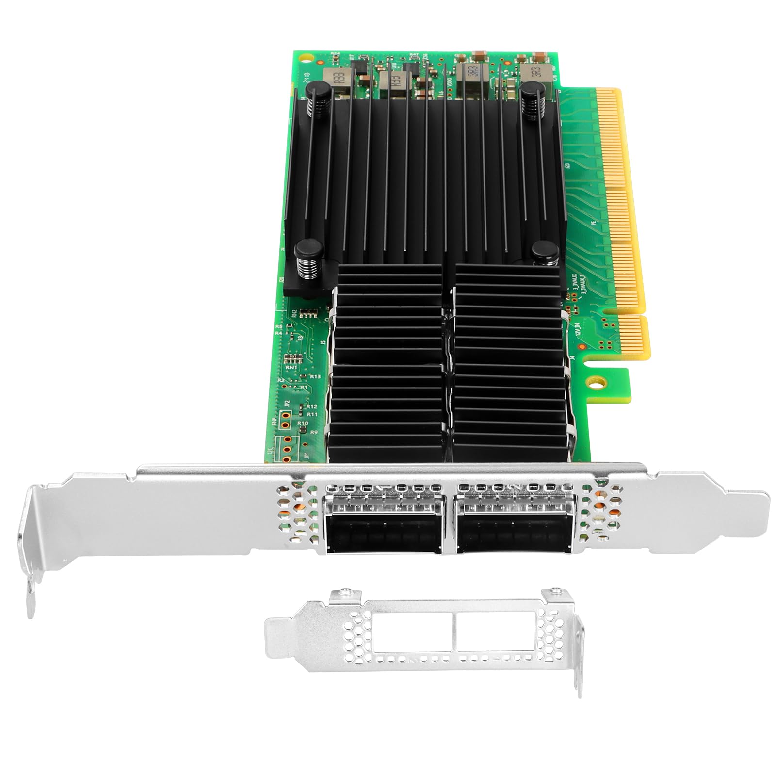 Vogzone 100Gbe Network Adapter With Mellanox Connectx 5 Ex Chipset, Pcie 4.0(16Gt/S) X16 100Gb Ethernet Nic, Dual 100Gb Qsfp28 I