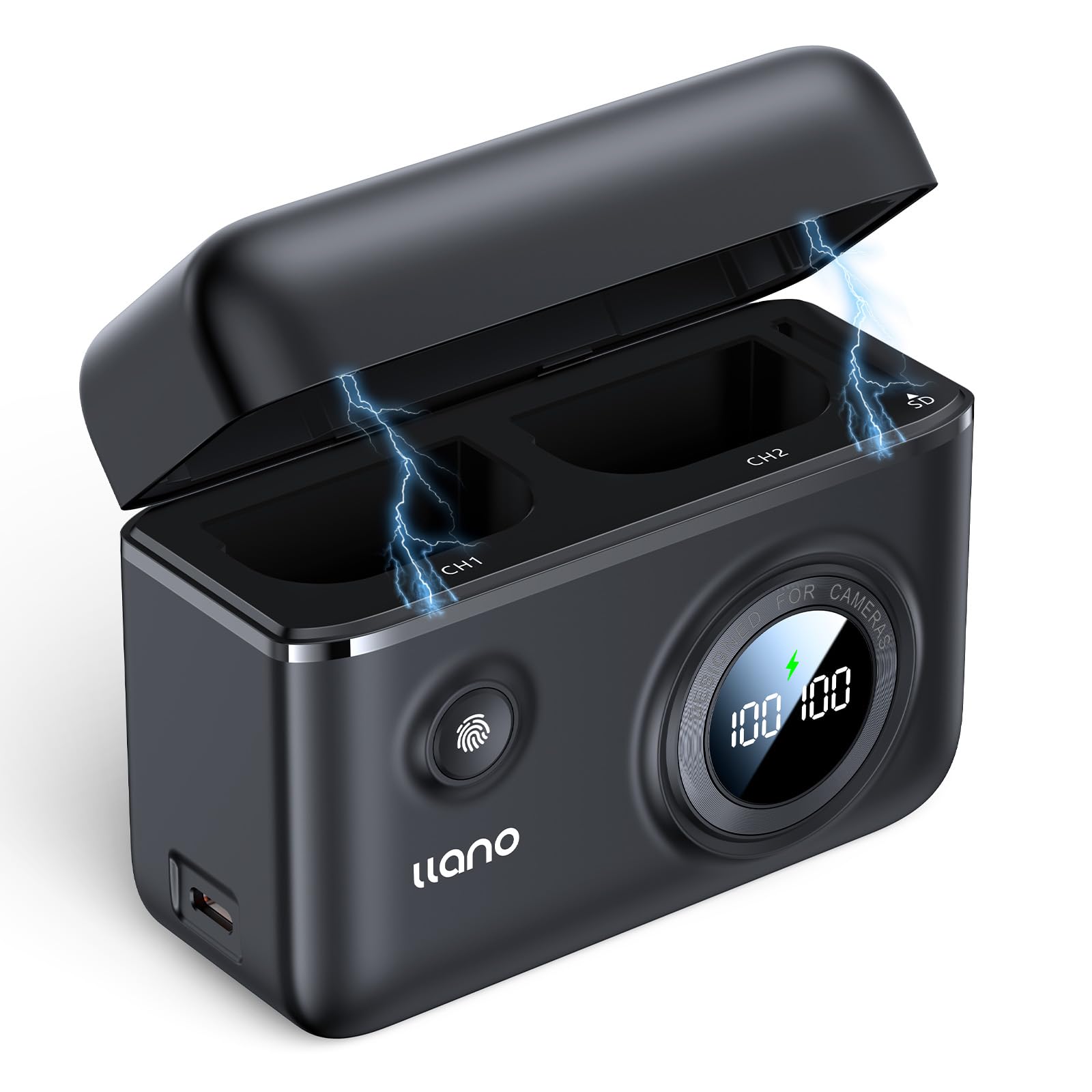 Llano Lp E6Nh Lp E6P Camera Battery 18W Fast Dual Usb C Charger, Compatible With Canon Eos R5, R6 Mark Ii, 5D 6D 7D Mark Ii Iii