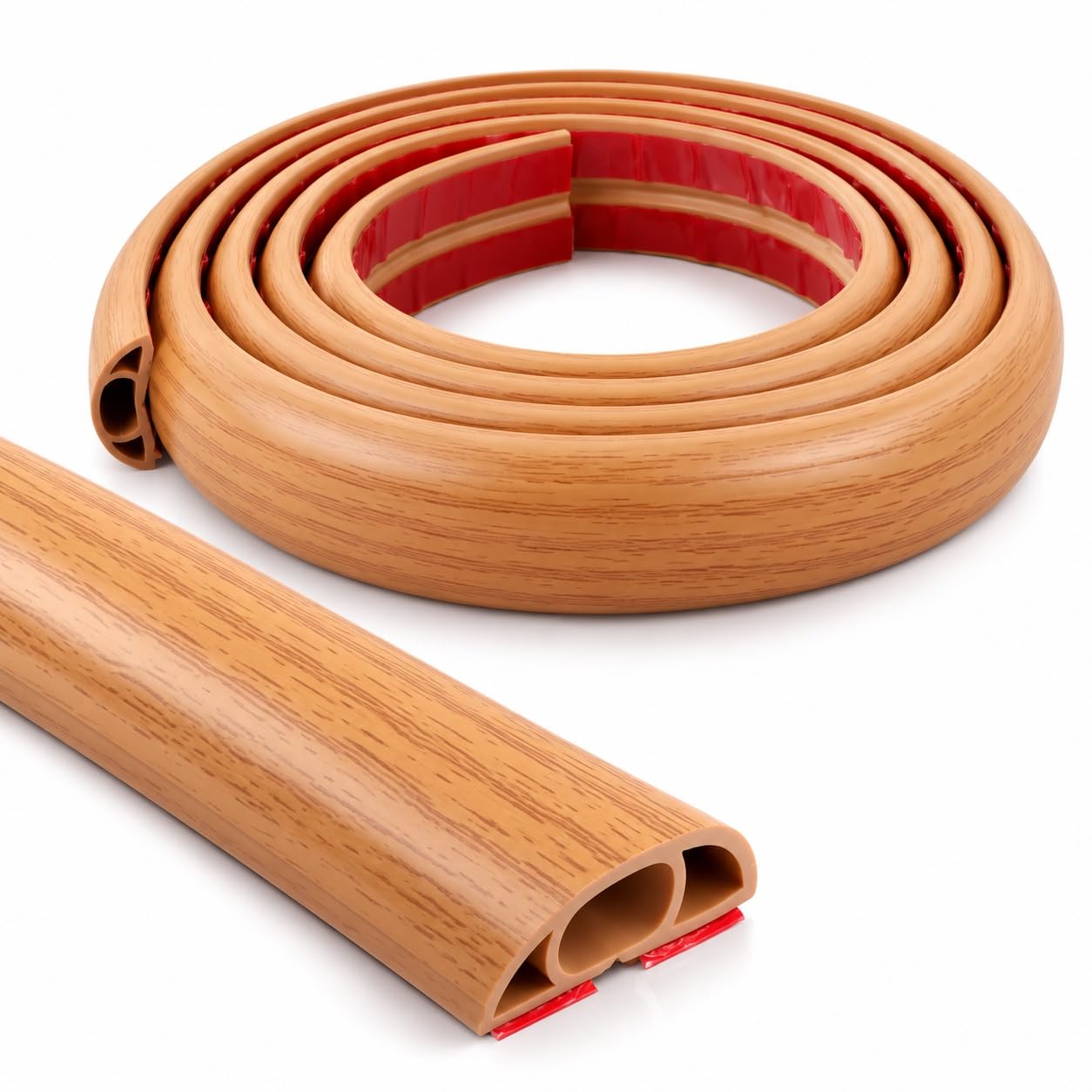 Snizhy Floor Cable Cover 6.6 Ft, 3Cm Self Adhesive Pvc Cord Protector