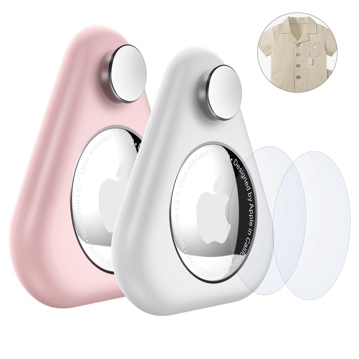 Airtag Holder For Kids Hidden,2Pcs Gps Tracker Case, Anti Removal Airtag Abs Case With Pins, Suitable For Children, Elderly, Pet