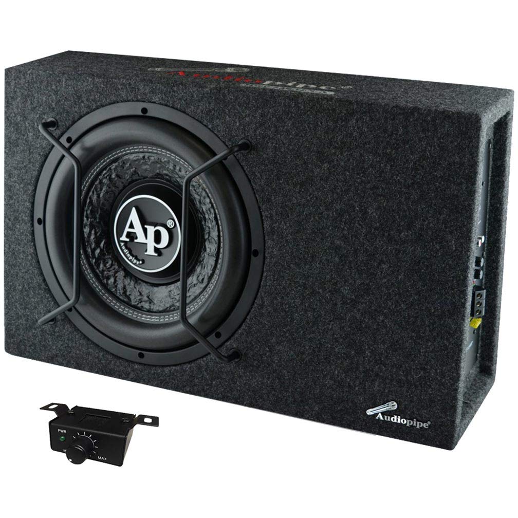 Audiopipe Single 12 Amplified Subwoofer Sealed Bass Enclosure 800W Max