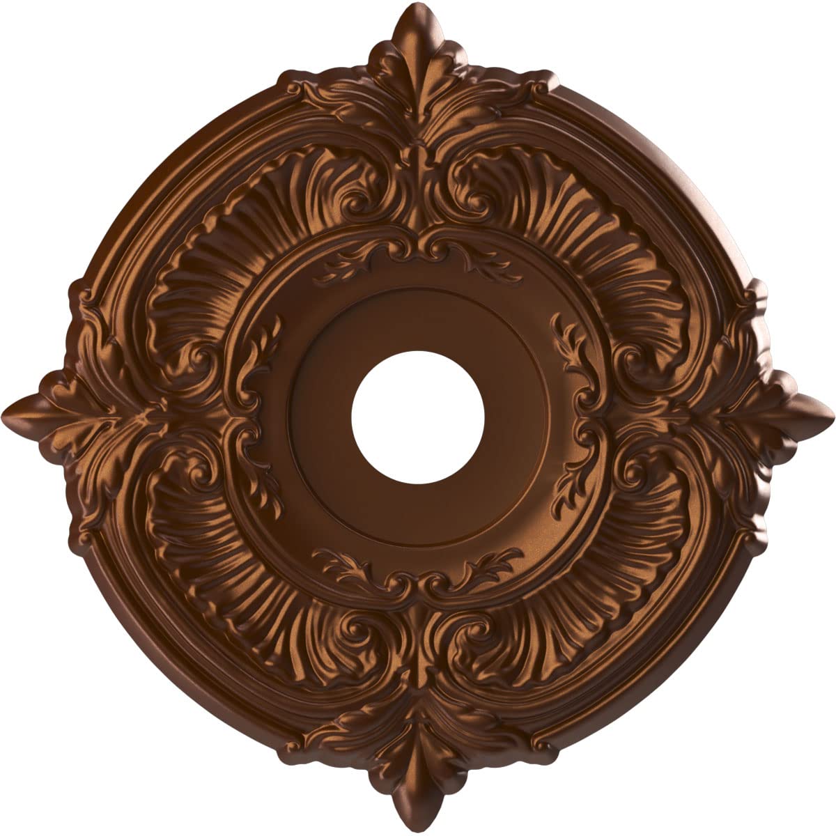 Ekena Millwork Cmp19Atcdc Attica Thermoformed Pvc Ceiling Medallion (Fits Canopies Up To 6 3/4''), 19''Od X 3 1/2''Id X 1''P, Me